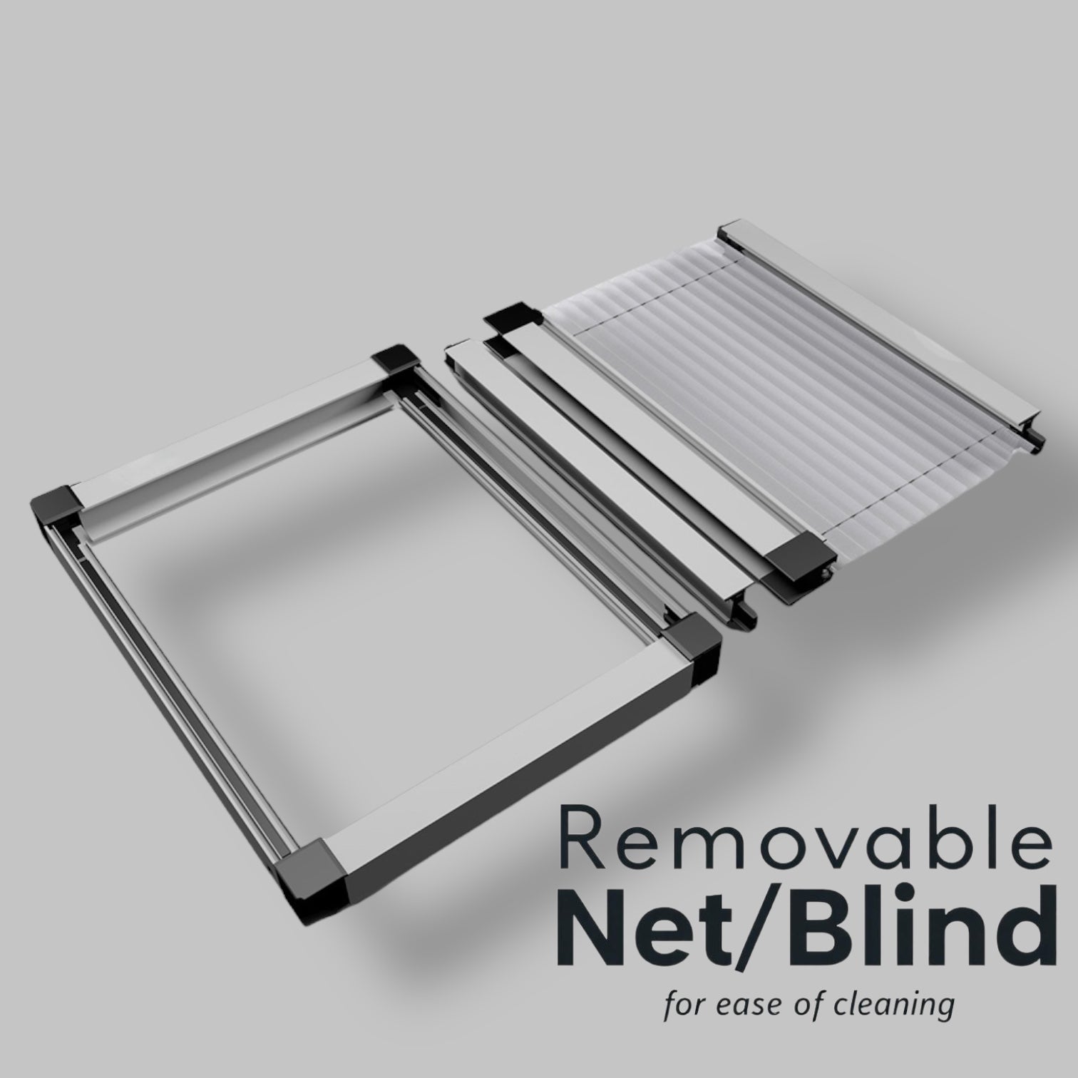 WINdoûr Custom Made Duo Pleated Honeycomb Insulated Blackout Blind or Mosquito/Fly Net Magnetic