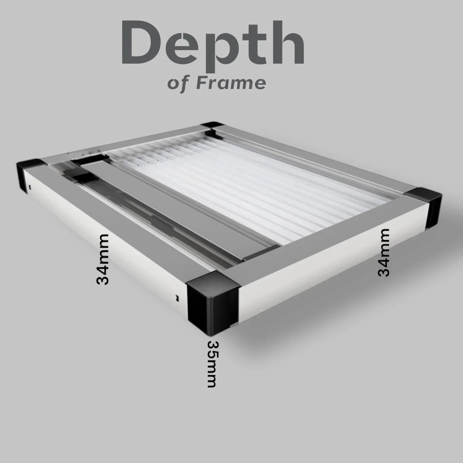 ROLdour – Maßanfertigung. Bestellen Sie jede Patronenlänge in mm bis max. 2000 mm x jede Schienenlänge in mm bis max. 1000 mm (Gesamtgröße bis zu den Außenkanten des Rahmens).
