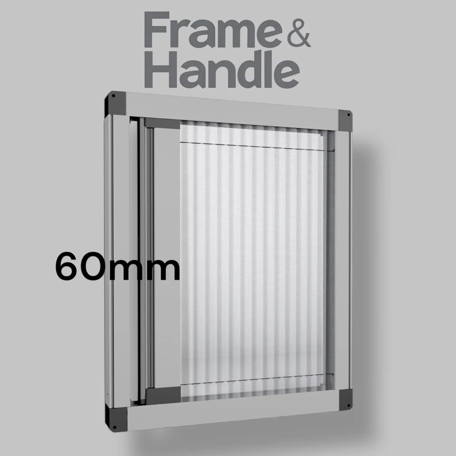ROLdour – Maßanfertigung. Bestellen Sie jede Patronenlänge in mm bis max. 2000 mm x jede Schienenlänge in mm bis max. 1000 mm (Gesamtgröße bis zu den Außenkanten des Rahmens).
