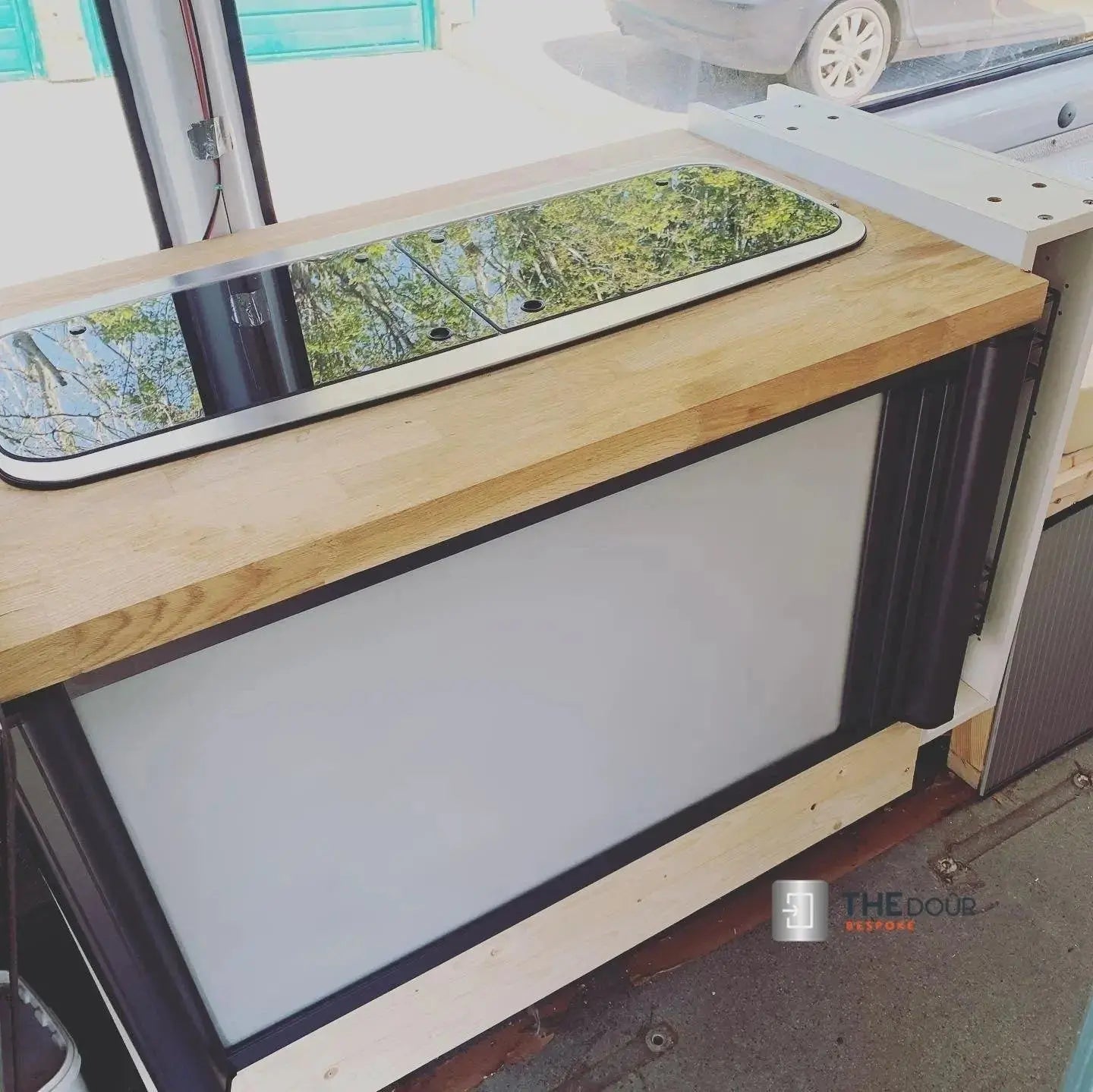 ROLdour Bespoke Large Double Slide Made to Measure Complete Blackout Blind & Net / Screen TAMdour