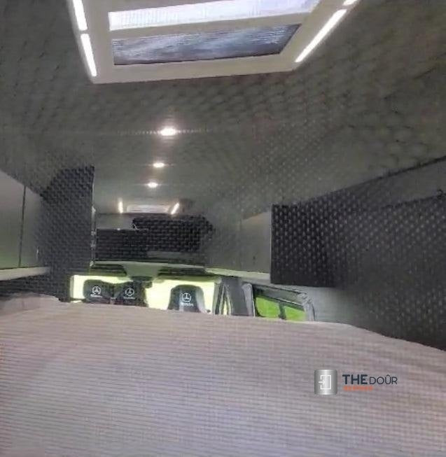 ROLdour Slimline Blind Medium Size, Double Slide Made to Measure Complete Blackout Blind & Net / Screen