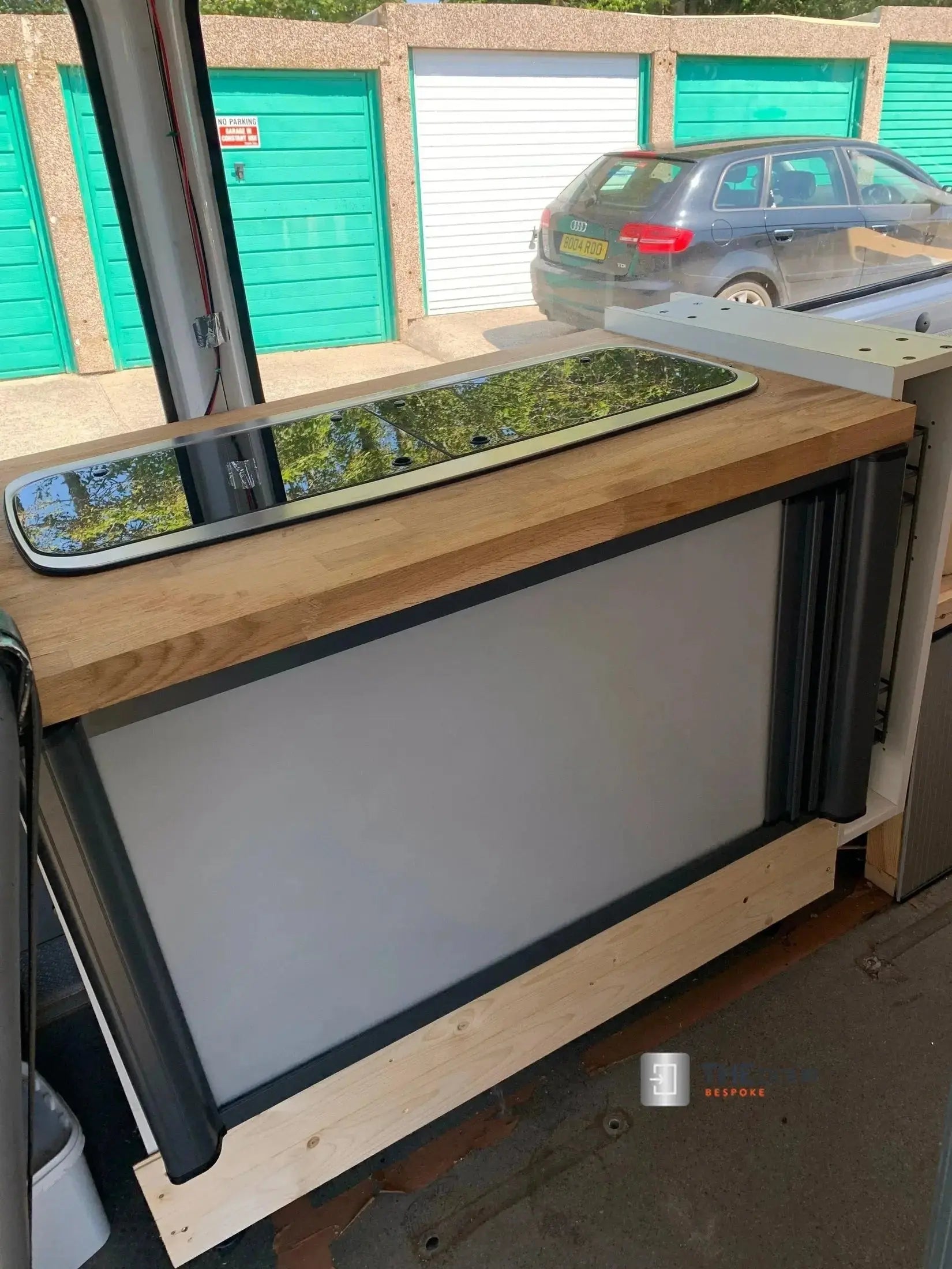 ROLdour Slimline Blind Medium Size, Double Slide Made to Measure Complete Blackout Blind & Net / Screen TAMdour