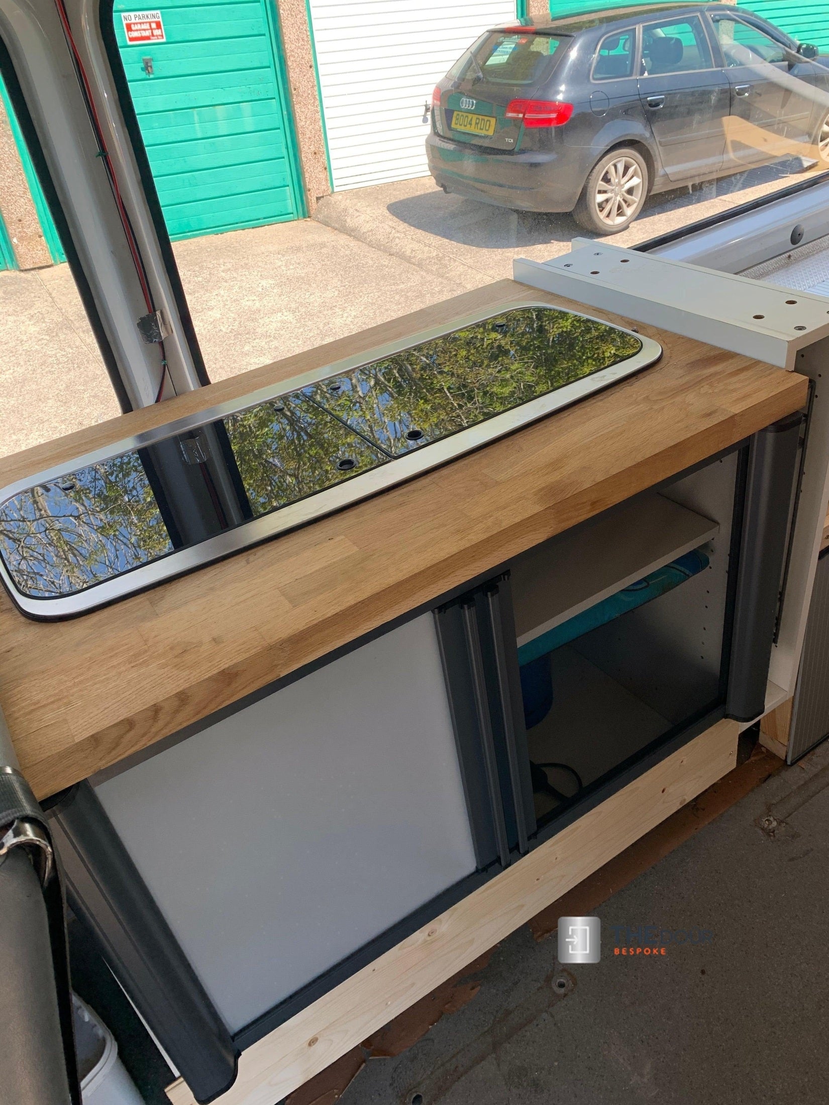 ROLdour Slimline Blind Medium Size, Double Slide Made to Measure Complete Blackout Blind & Net / Screen