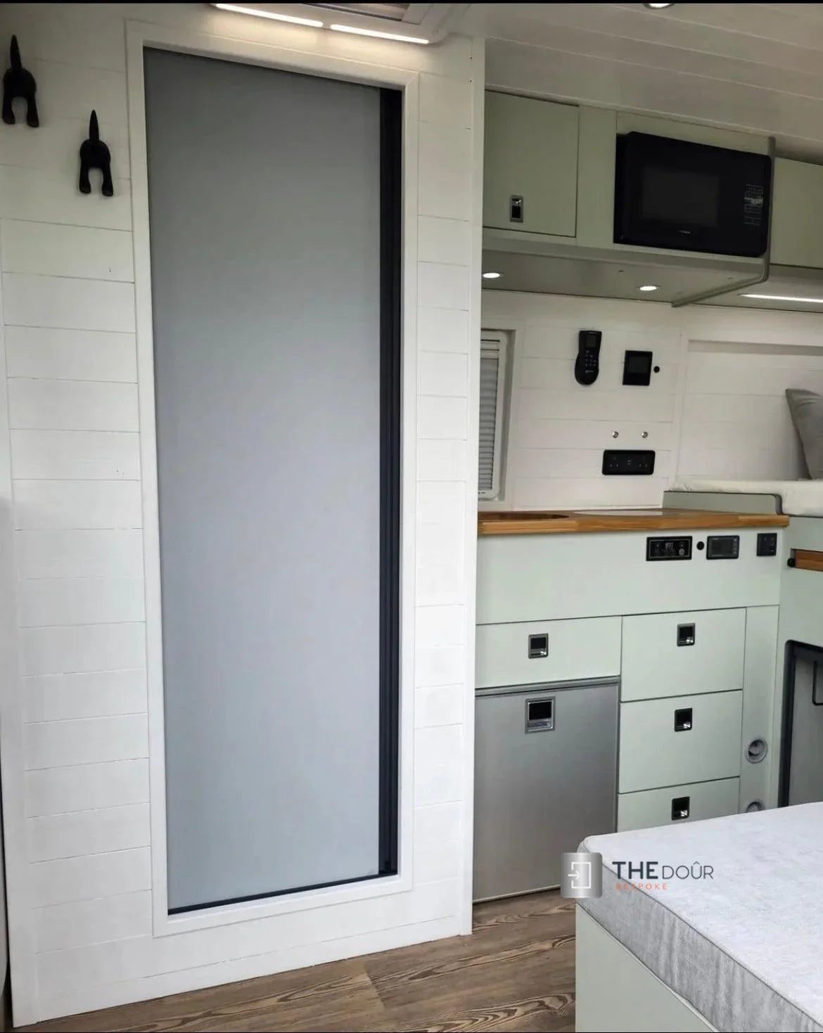 ROLdoûr Bespoke - VANZ ADVENTURE Shower Cubicle Door & Under Bed Garage/Hatch Door Kit