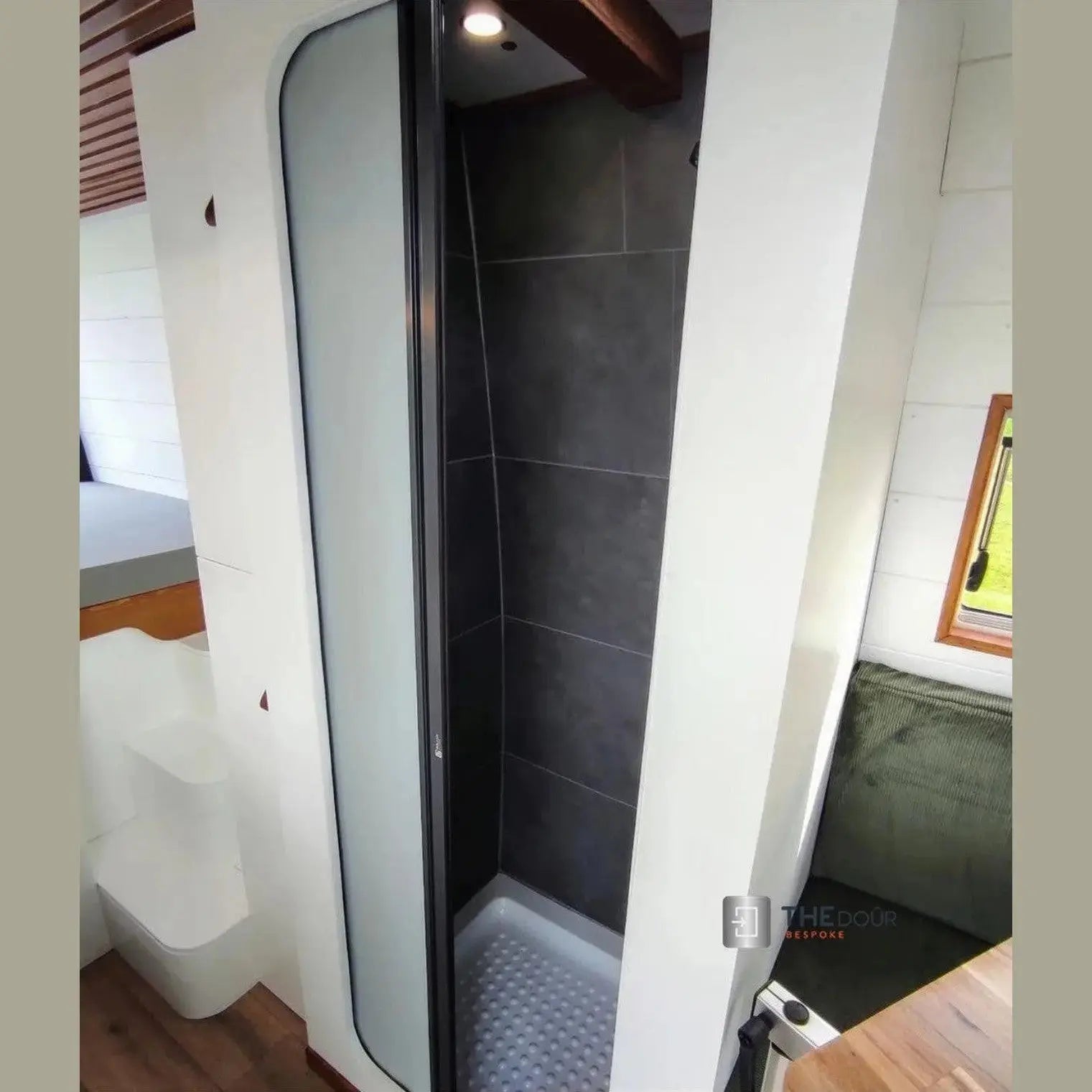 ROLdour Campervan / RV Shower Door Custom Made to Measure From 1500mm up to 2000mm Tall THEdoûr Bespoke
