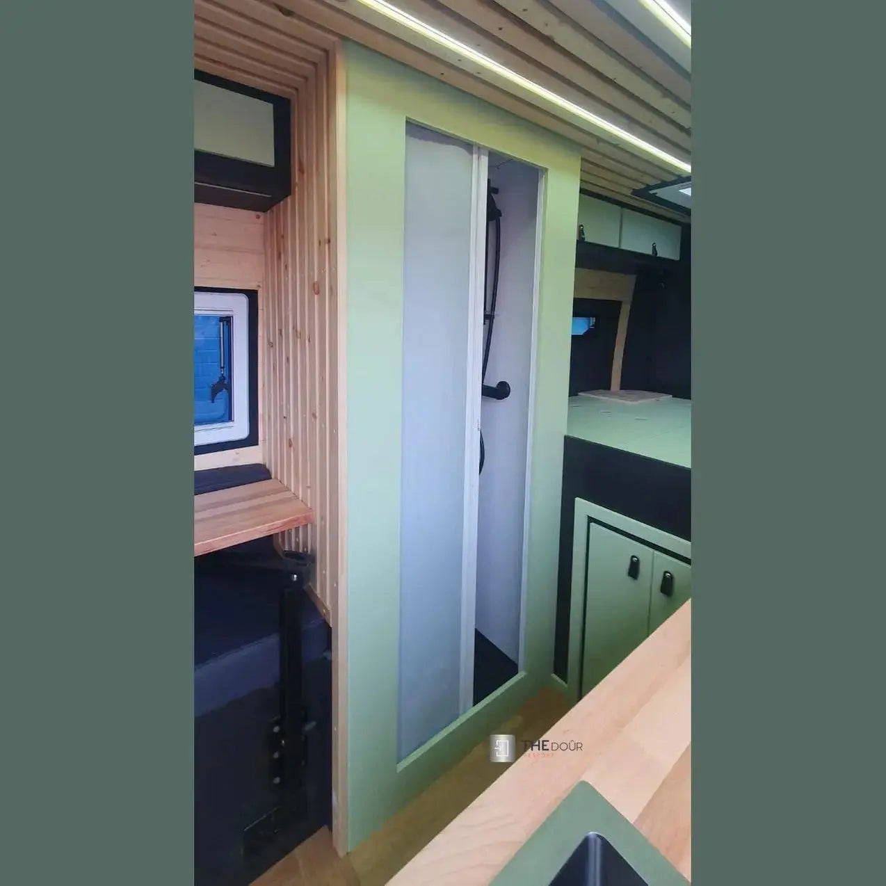 ROLdour Campervan / RV Shower Door Custom Made to Measure From 1500mm up to 2000mm Tall THEdoûr Bespoke
