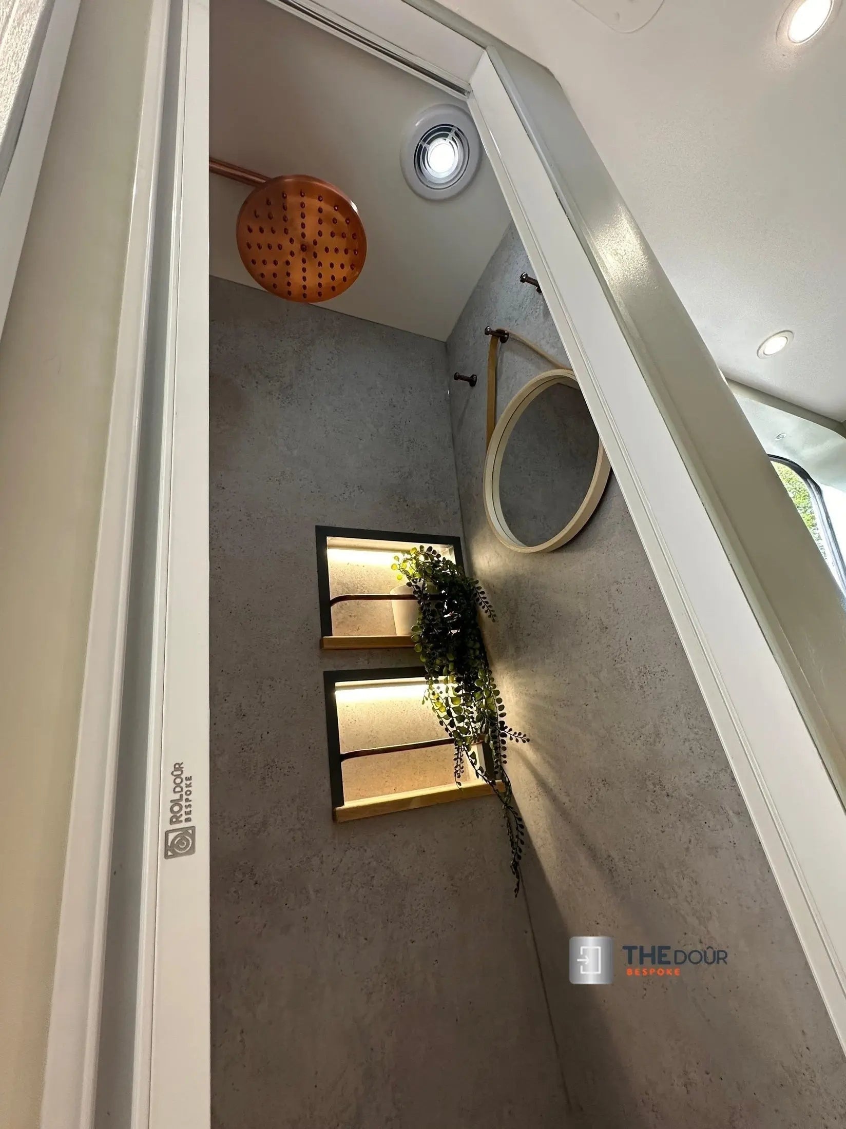 ROLdour Campervan / RV Shower Door Custom Made to Measure From 1500mm up to 2000mm Tall THEdoûr Bespoke