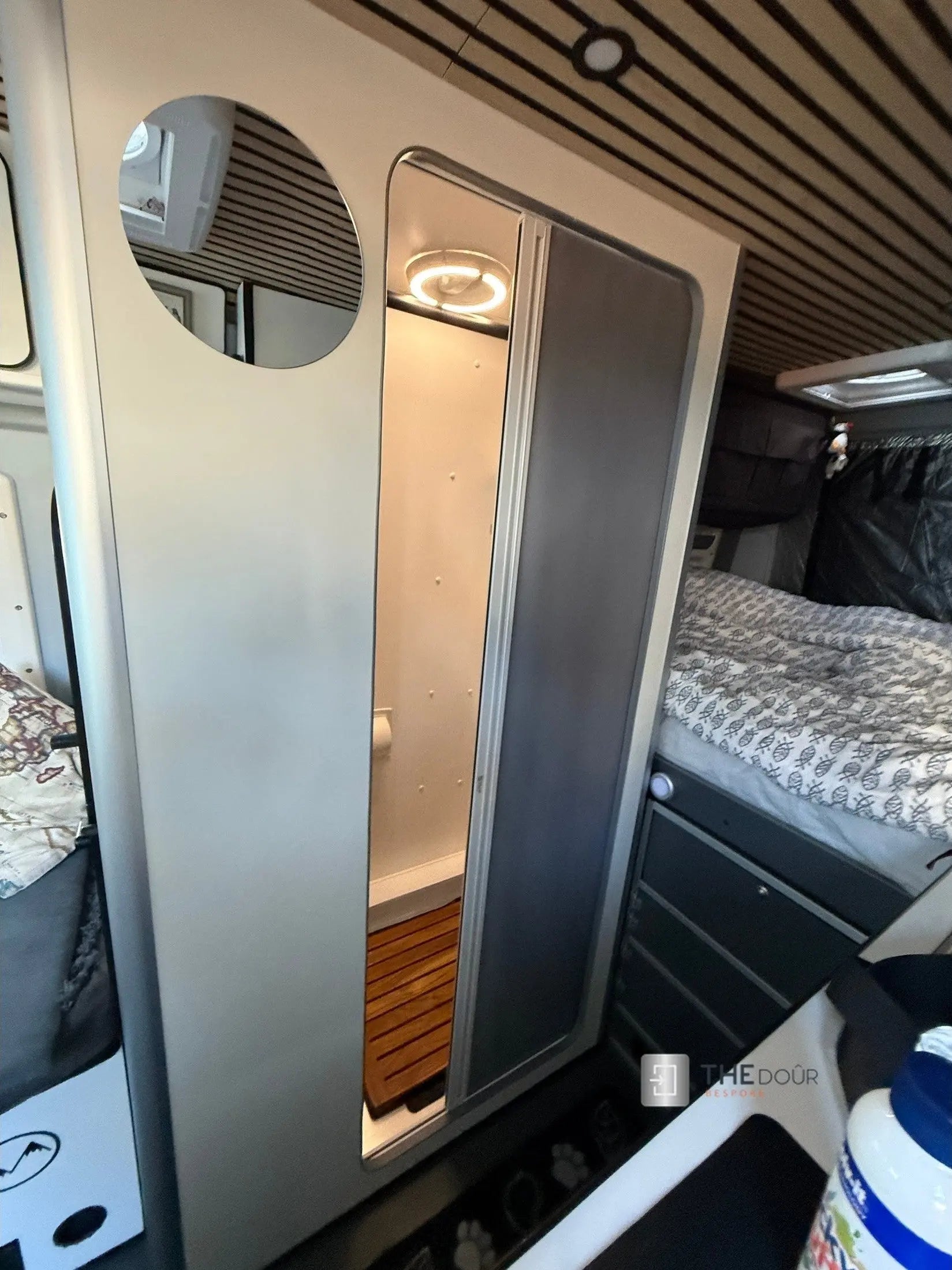 ROLdour Campervan / RV Shower Door Custom Made to Measure From 1500mm up to 2000mm Tall THEdoûr Bespoke