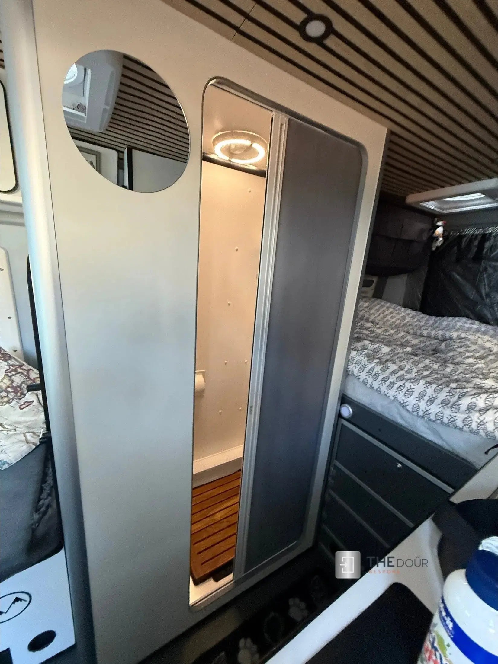 ROLdour Campervan / RV Shower Door Custom Made to Measure From 1500mm up to 2000mm Tall THEdoûr Bespoke