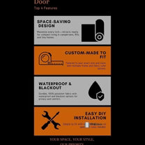 ROLdour Slimline Blind Small Size Double Slide Made to Measure Complete Blackout Blind & Net / Screen