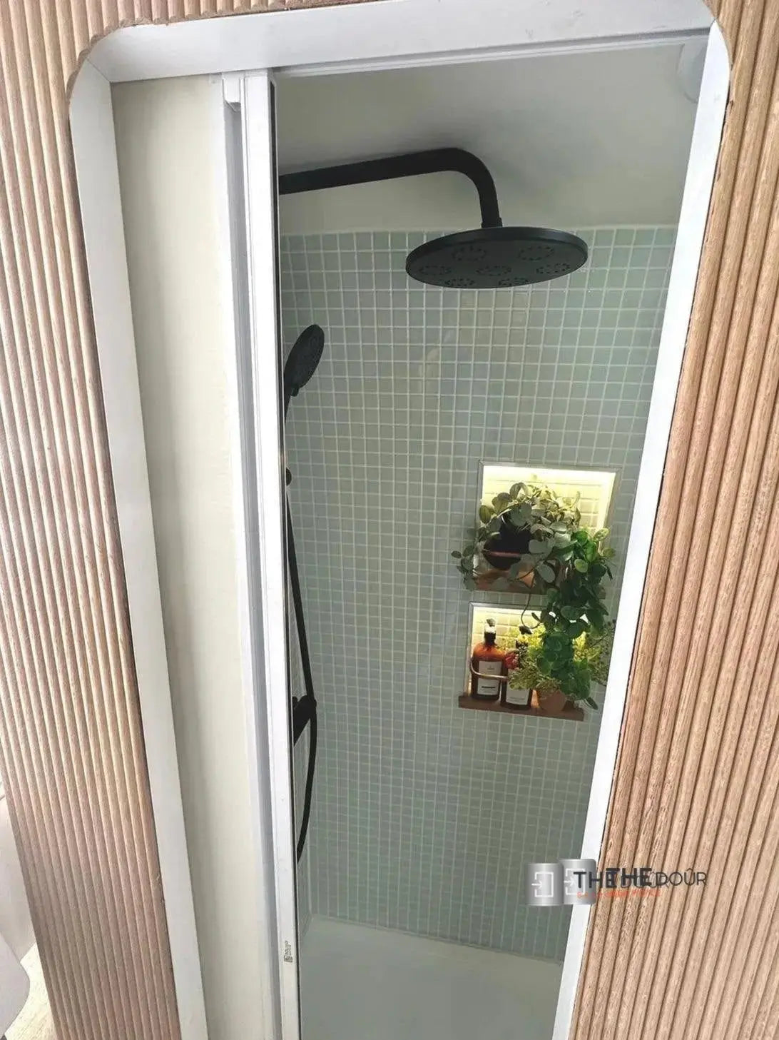 ROLdour Campervan / RV Shower Door Custom Made to Measure From 1500mm up to 2000mm Tall THEdoûr Bespoke
