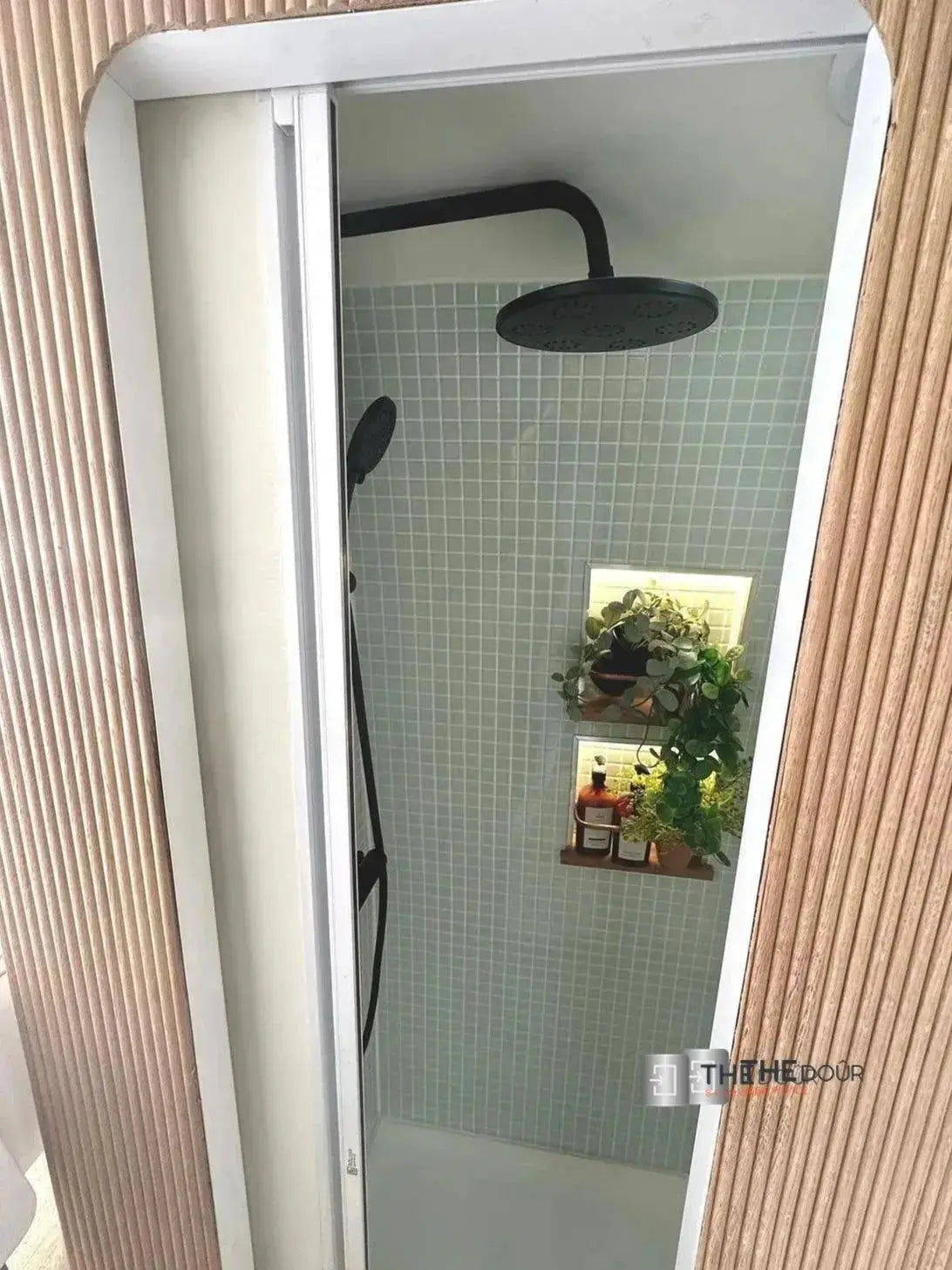 ROLdour Campervan / RV Shower Door Custom Made to Measure From 1500mm up to 2000mm Tall THEdoûr Bespoke