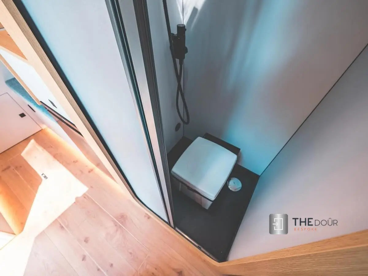 ROLdour Campervan / RV Shower Door Custom Made to Measure From 1500mm up to 2000mm Tall THEdoûr Bespoke