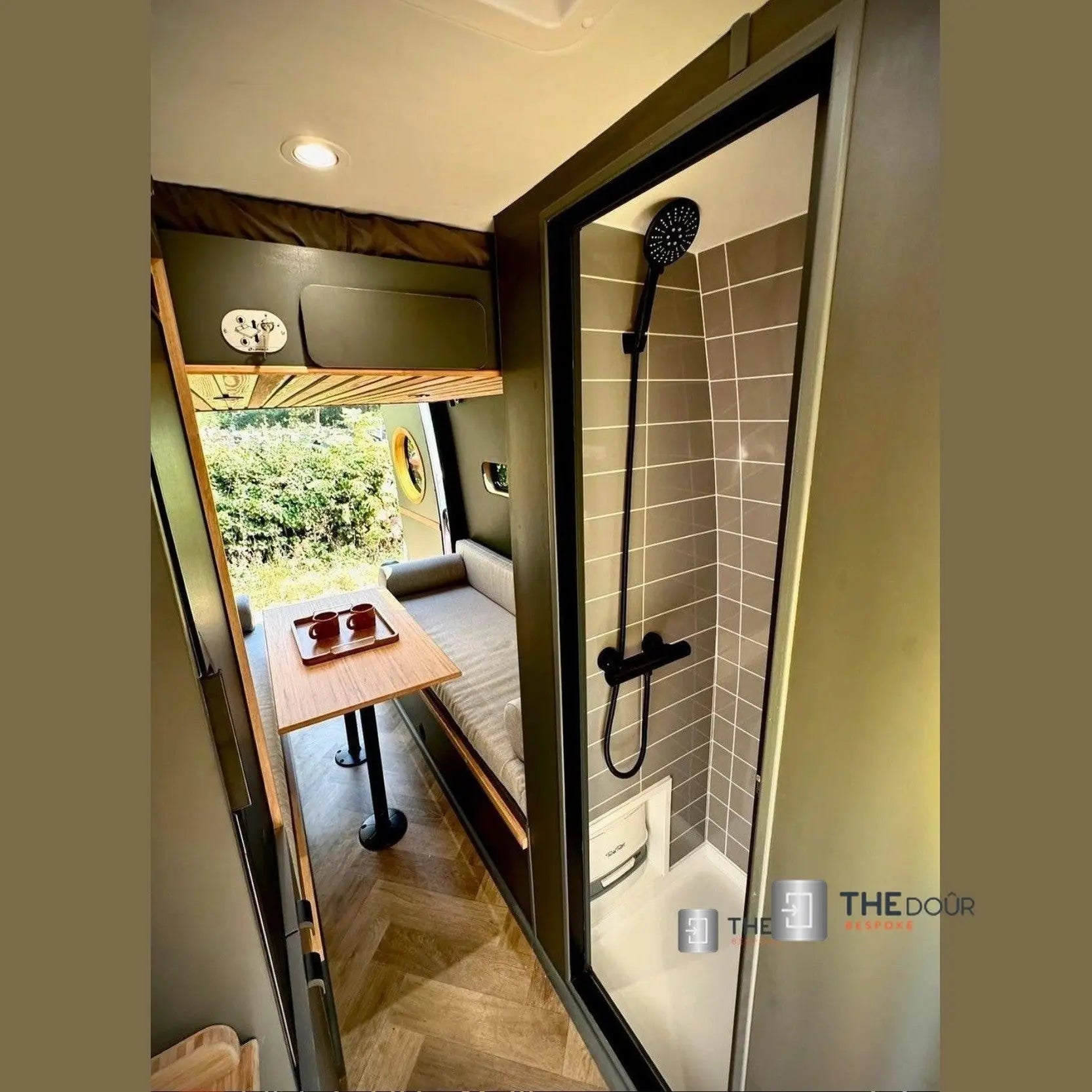 ROLdour Campervan / RV Shower Door Custom Made to Measure From 1500mm up to 2000mm Tall THEdoûr Bespoke