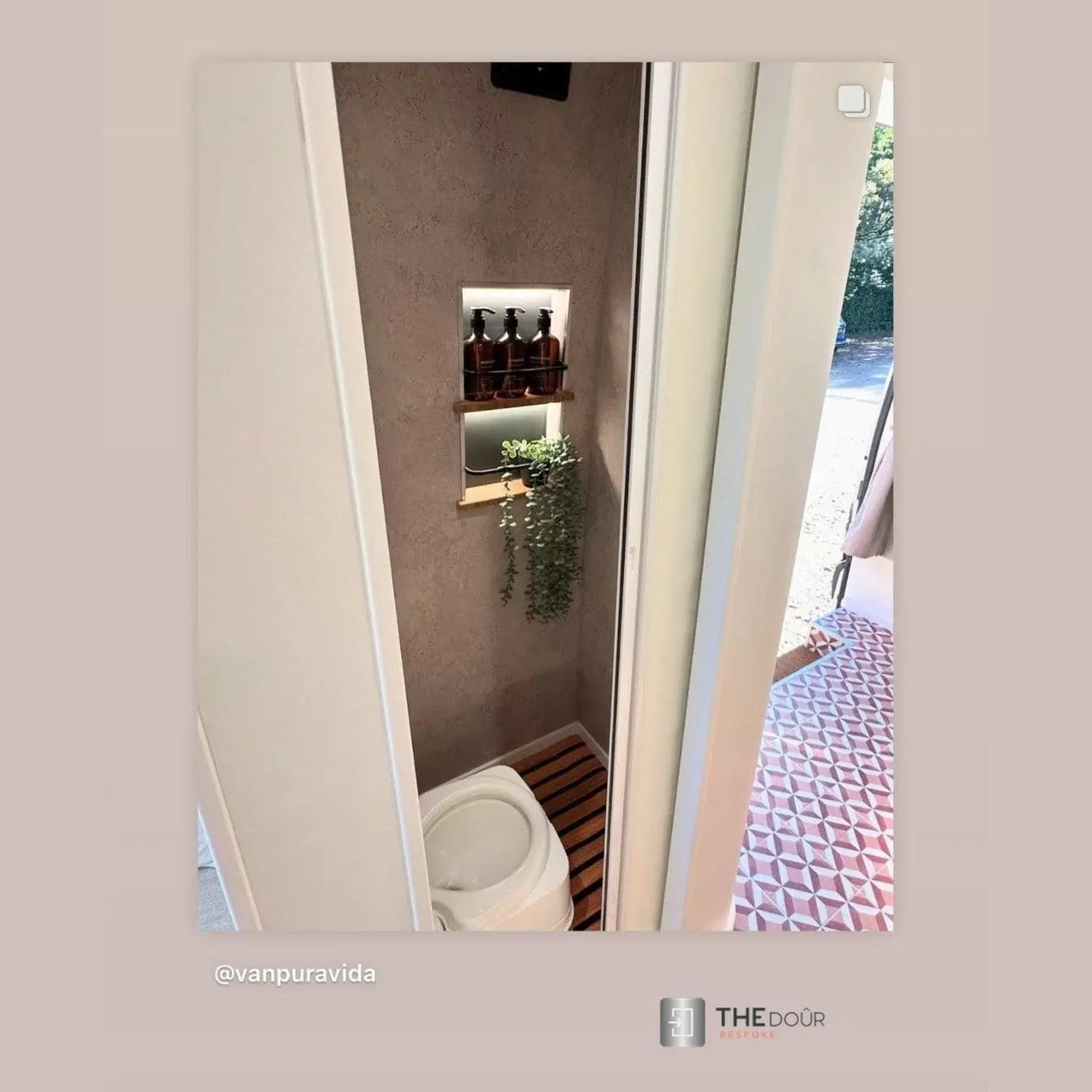 ROLdour Campervan / RV Shower Door PRE MADE 1700mm Tall x 1000mm Self Cut Width THEdoûr Bespoke