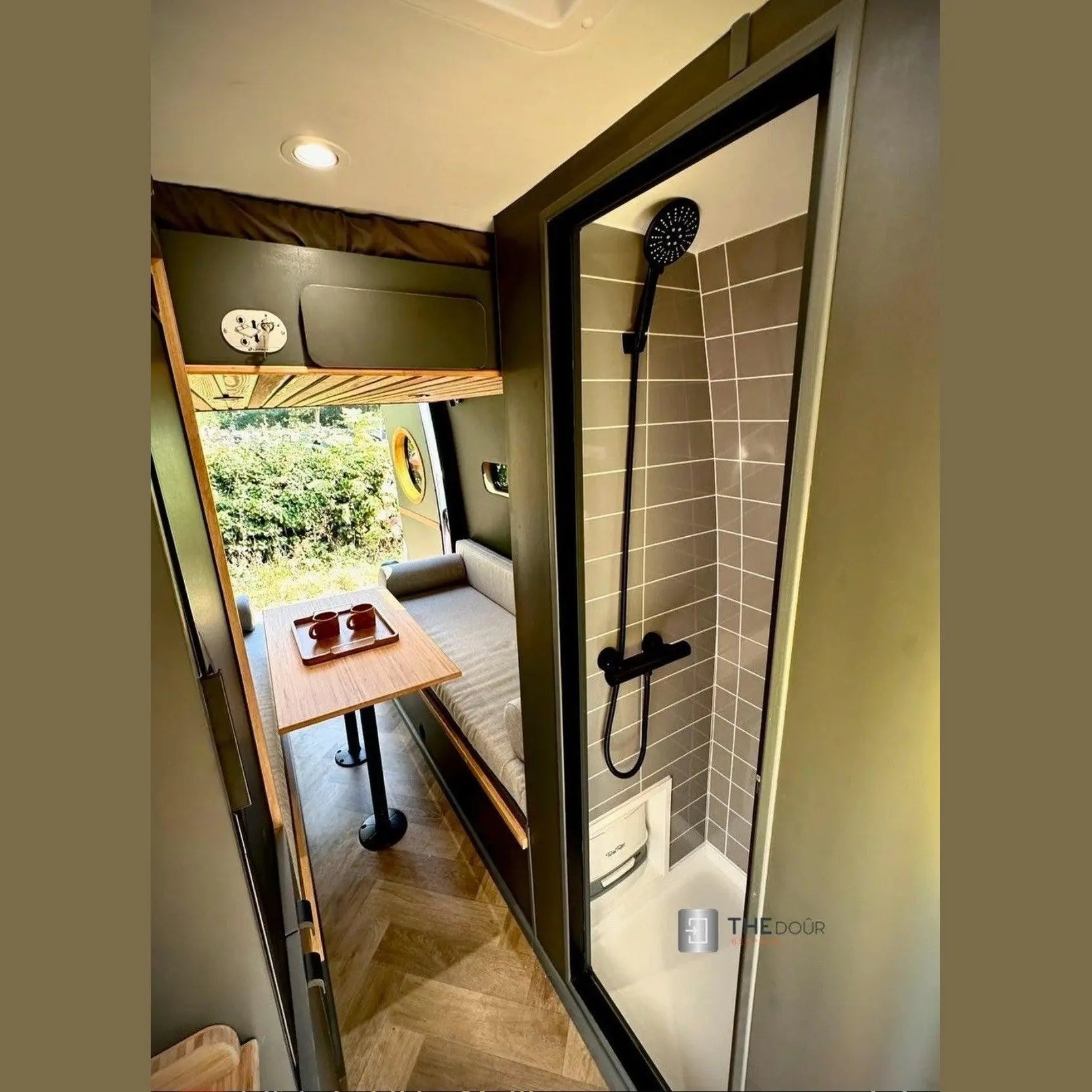 ROLdour Campervan / RV Shower Door PRE MADE 1700mm Tall x 1000mm Self Cut Width THEdoûr Bespoke