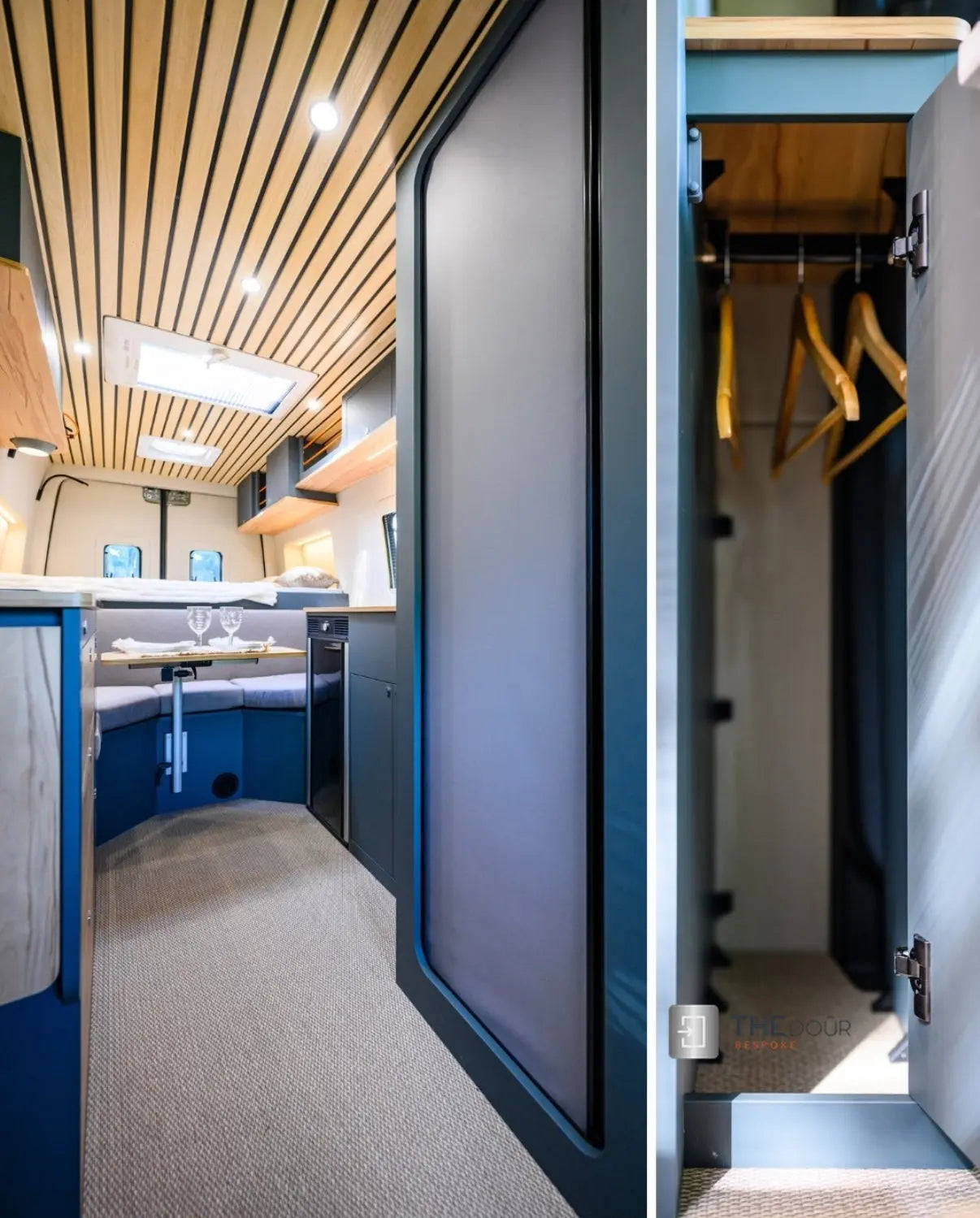 ROLdour Campervan / RV Shower Door PRE MADE 1700mm Tall x 1000mm Self Cut Width THEdoûr Bespoke