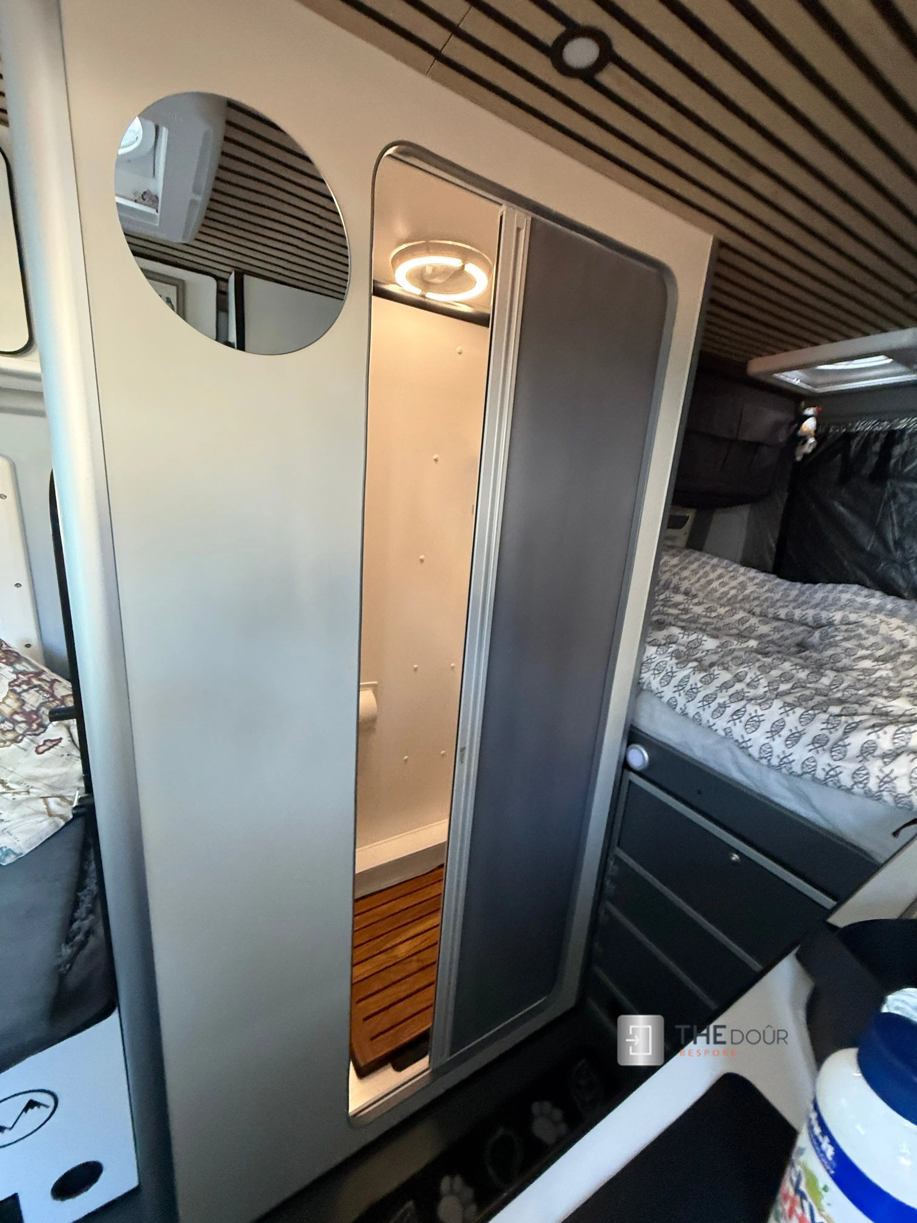 ROLdour Campervan / RV Shower Door PRE MADE 1700mm Tall x 1000mm Self Cut Width THEdoûr Bespoke