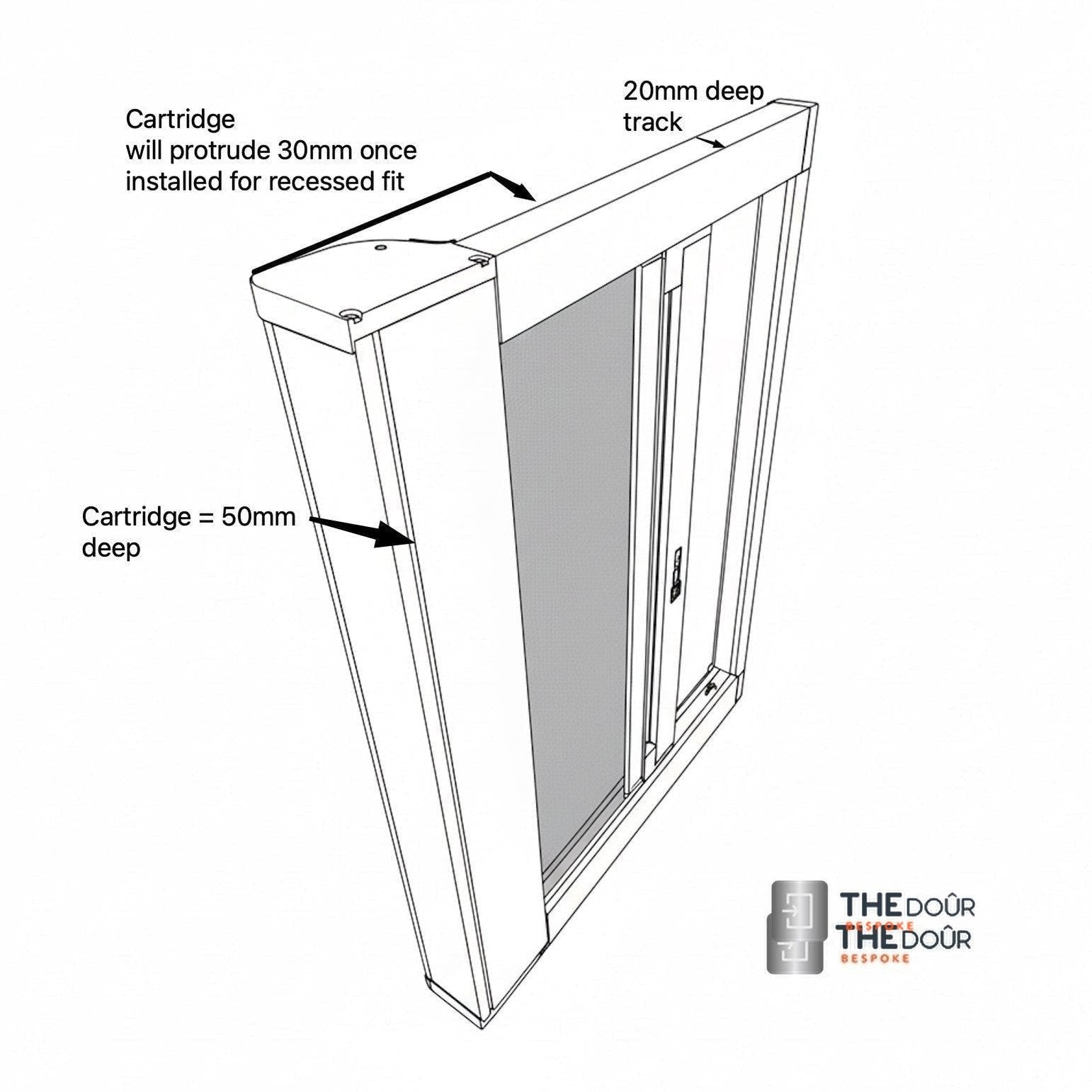 ROLdour أسود لامع قابل للسحب كامبرفان مقاوم للماء ، طقم باب دش RV بديل تامبور