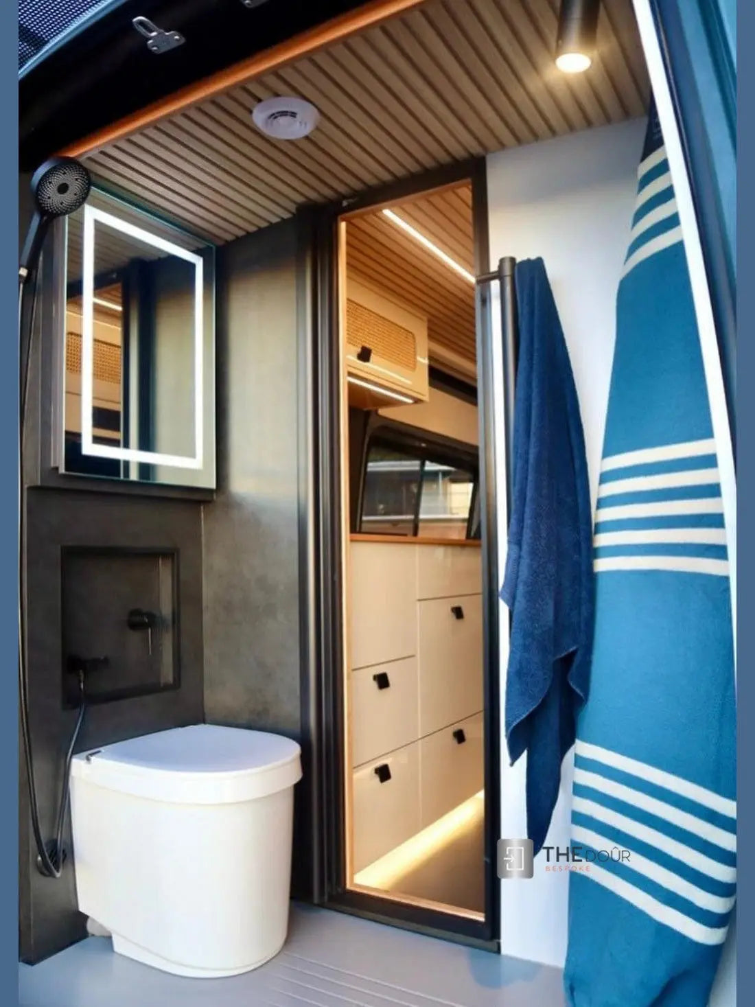 ROLdour Campervan / RV Shower Door PRE MADE 1750mm Tall x 1000mm Self Cut Width THEdoûr Bespoke