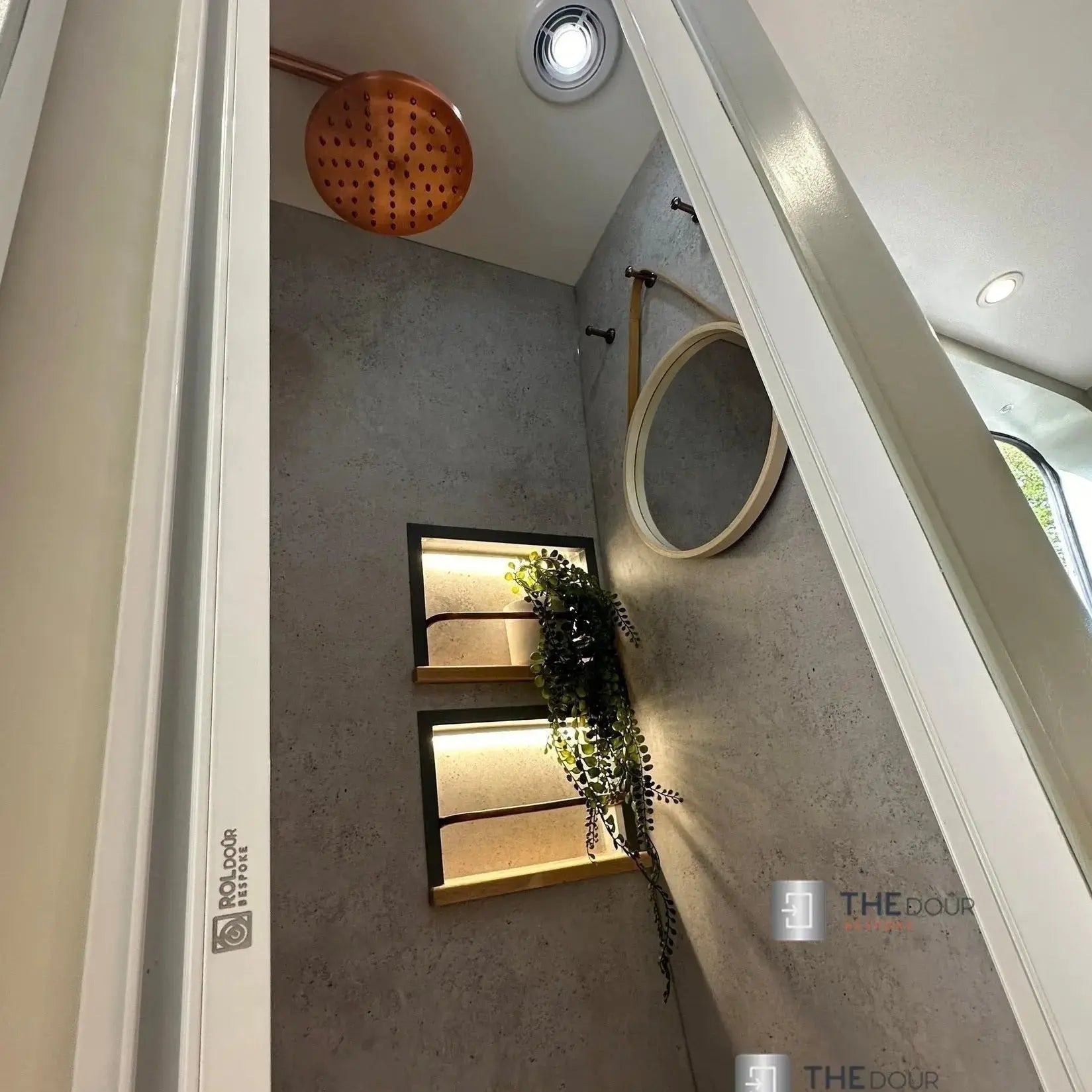 ROLdour Campervan / RV Shower Door PRE MADE 1800mm Tall x 1000mm Self Cut Width THEdoûr Bespoke