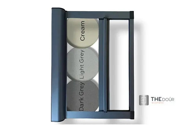 ROLdour Duschtür-Set, glänzend schwarz, einziehbar, wasserdicht, für Wohnmobile und Wohnmobile, Tambour-Alternative THEdoûr Bespoke