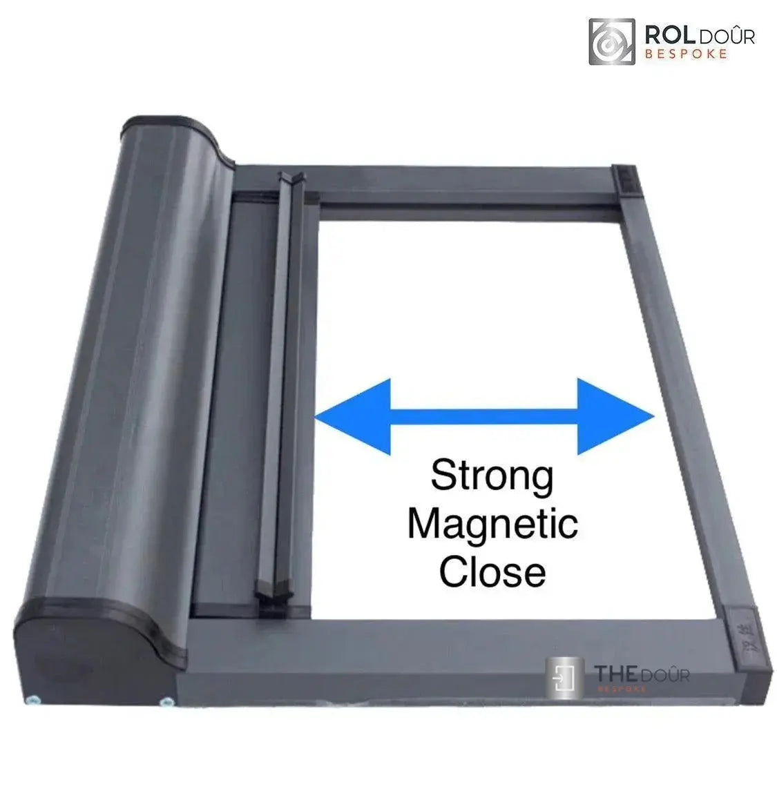 ROLdour Small Custom Made, Space Saving Horizontal or Vertical Sliding Door / Screen, Waterproof, Blackout in Lightweight Aluminium Frame THEdoûr Bespoke