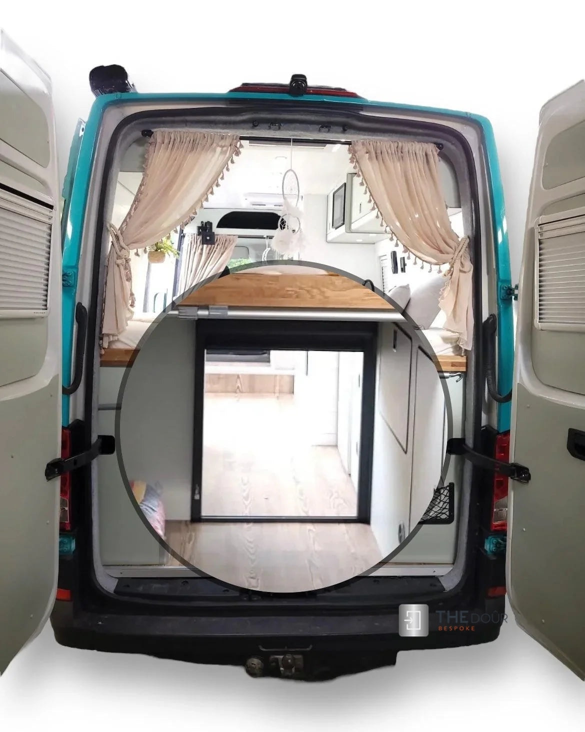 ROLdour Small Custom Made, Space Saving Horizontal or Vertical Sliding Door / Screen, Waterproof, Blackout in Lightweight Aluminium Frame