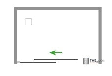 SAFEdour (ZERO Glass) Single Sliding Shower Door for Homes, Public Spaces, Campervans & Motorhomes