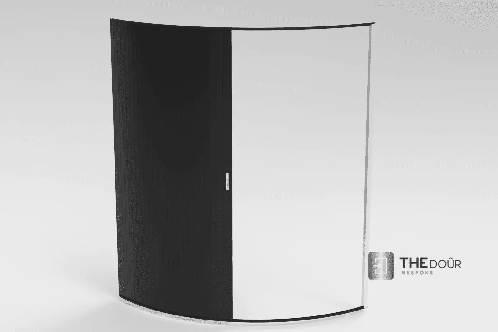 TAMdoûr Tambour Door Kit Cut 1850mm x 700mm with Flex Track for Straight Slide with 90 degree turn or Curved Close Finish THEdoûr Bespoke