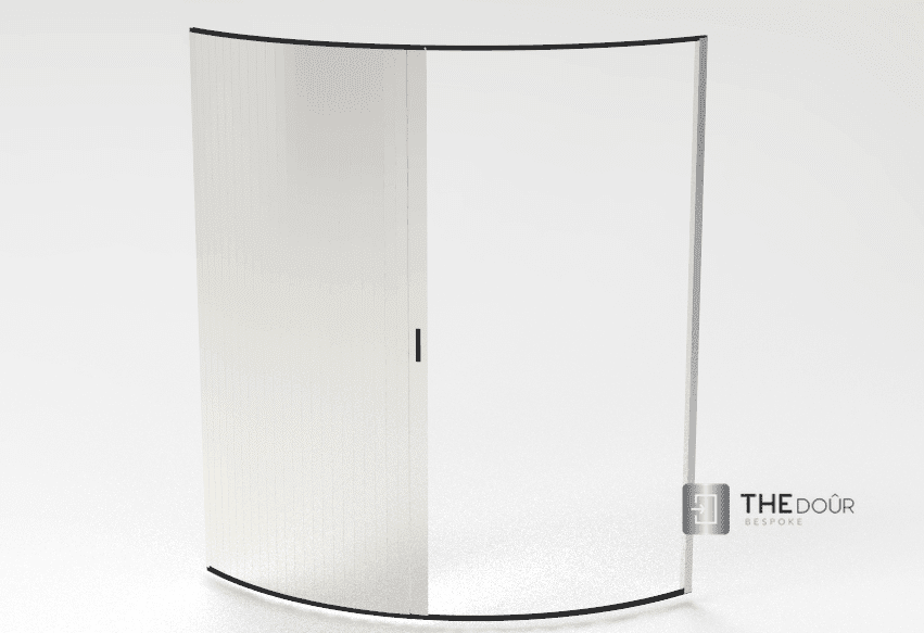 TAMdoûr Tambour Door Kit Cut 1850mm x 700mm with Flex Track for Straight Slide with 90 degree turn or Curved Close Finish