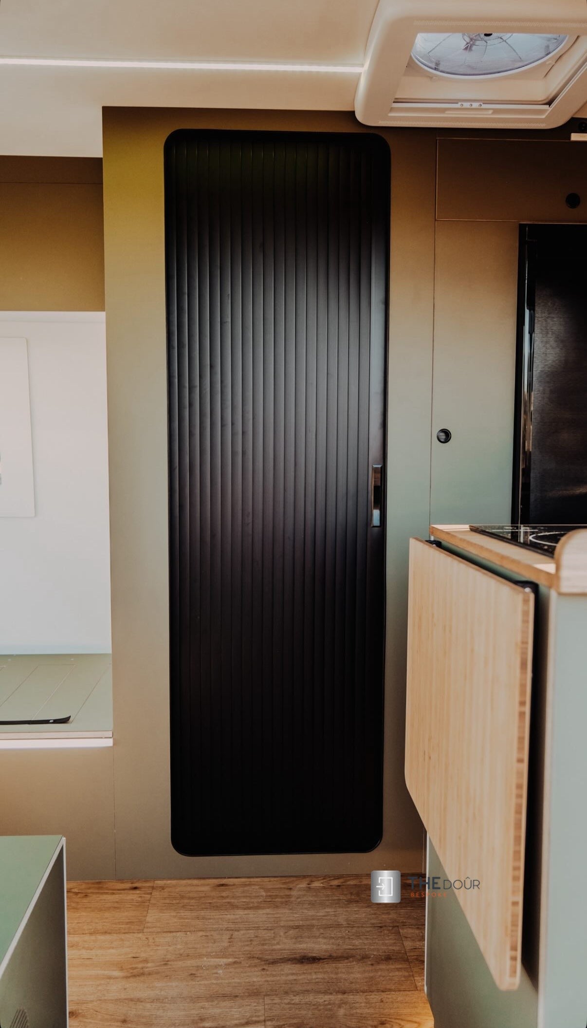 TAMdoûr Tambour Door Kit Cut 1850mm x 700mm with Flex Track for Straight Slide with 90 degree turn or Curved Close Finish