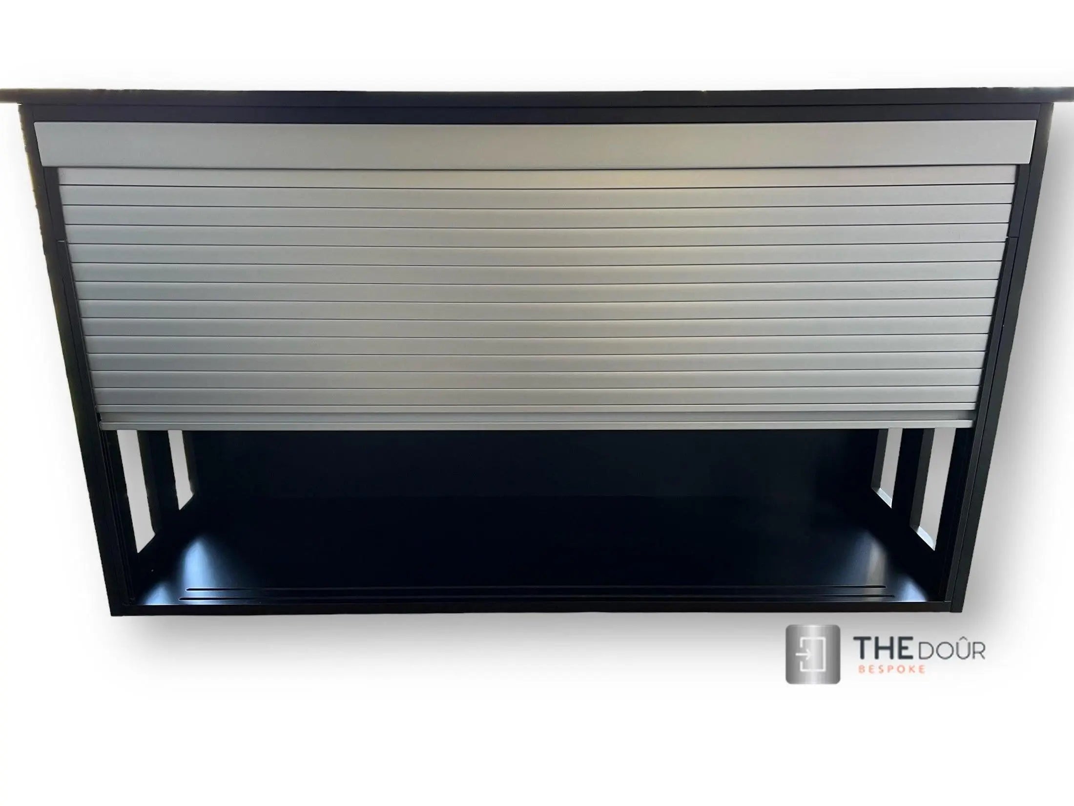 Tambour Door 1 x 1000mm x 20mm x 8mm Slat – High Gloss Black or Silver - TAMdoûr Universal THEdoûr Bespoke
