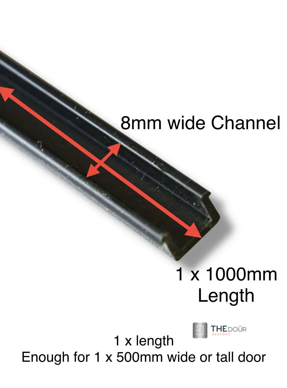Tambour Door Straight Track 1 x 1000mm For 8mm Easy Cut Slats