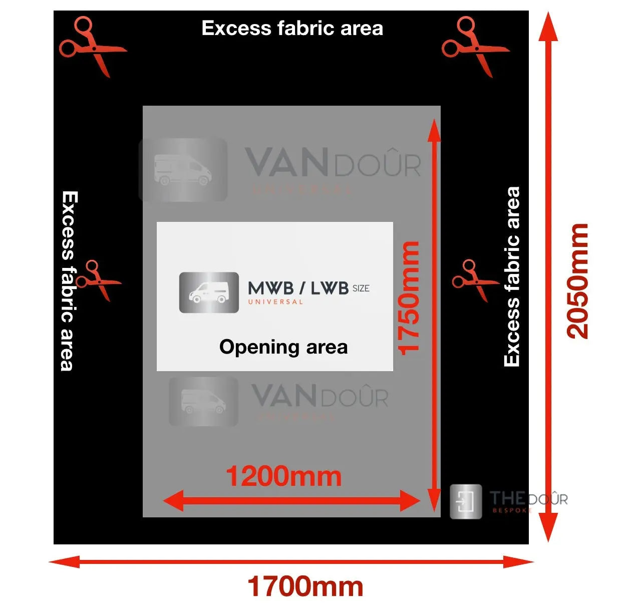 VANdour Mosquito Net Screen - Fits Medium to Large Campervans With Added Privacy Layer VANdoûr