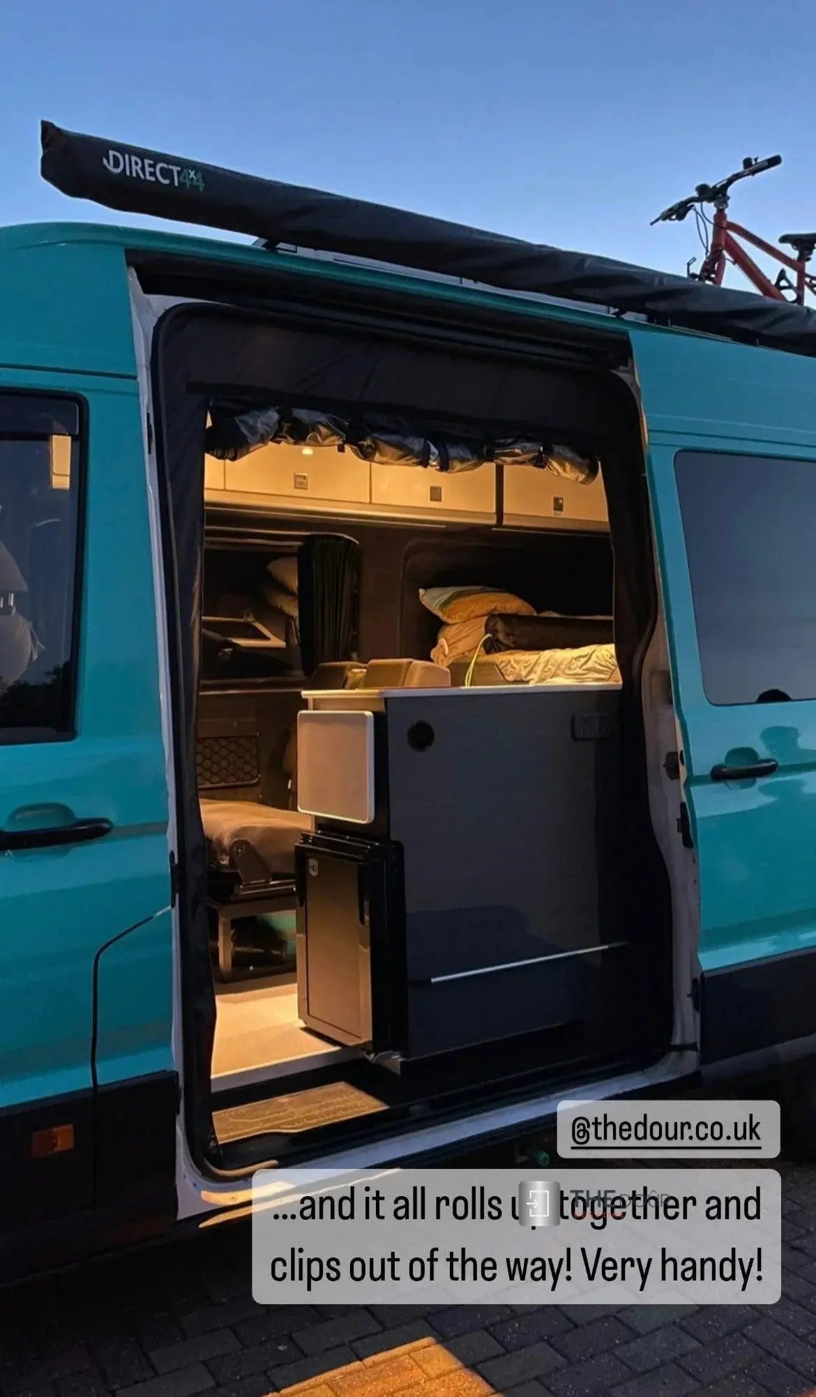 VANdour Mosquito Net Screen - Fits Medium to Large Campervans With Added Privacy Layer VANdoûr
