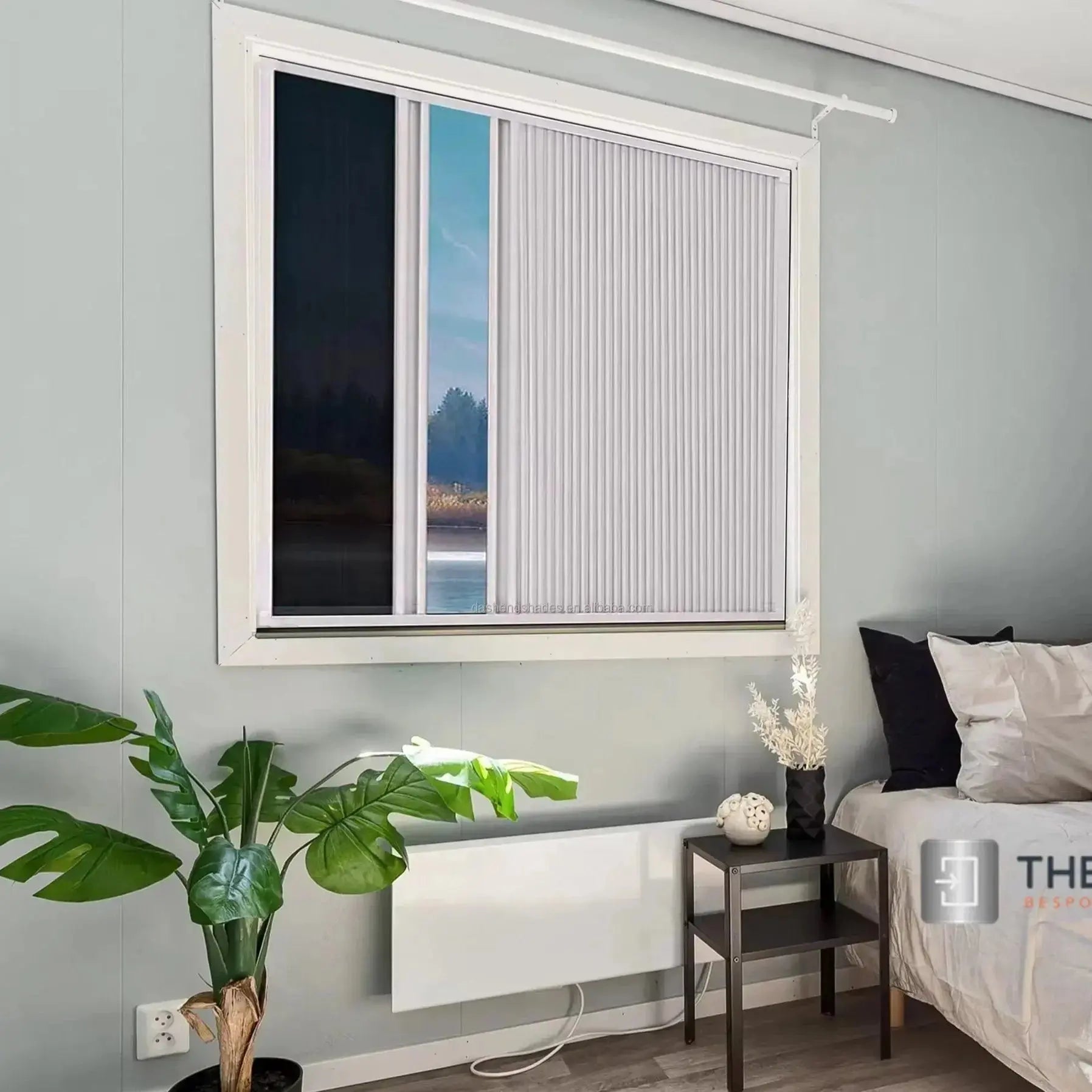 WINdoûr DUO Made to Measure Honeycomb Insulation Complete Blackout Blind & or Net up to 2000mm Tall x up to 2000mm Wide THEdoûr Bespoke