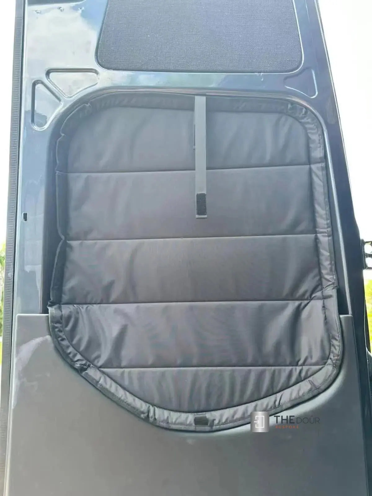 WINdoûr insulated Blackout Covers with Large Net Storage Pocket. Window Covers for Sprinter Rear Doors THEdoûr Bespoke