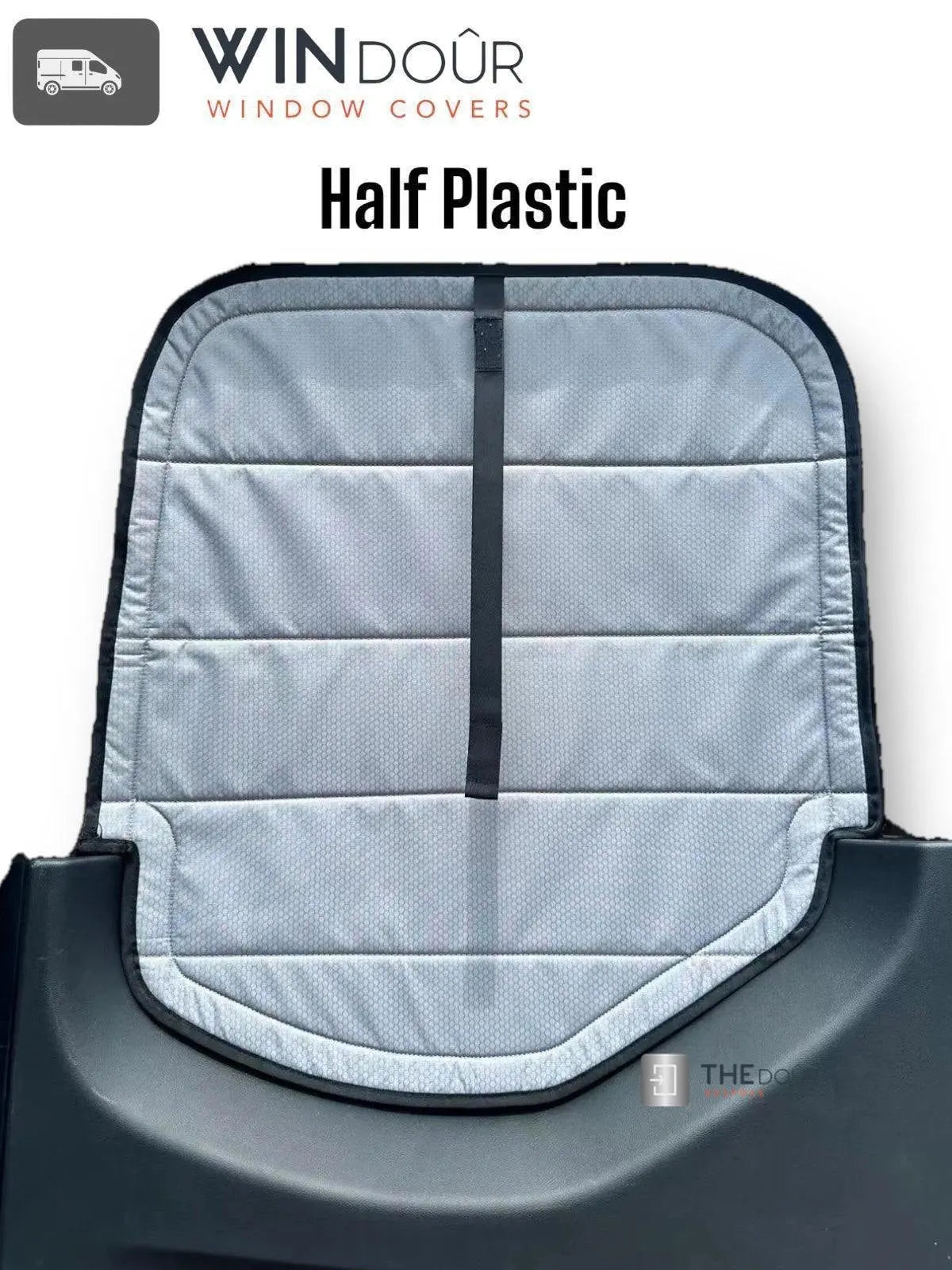 WINdoûr insulated Blackout Covers with Large Net Storage Pocket. Window Covers for Sprinter Rear Doors THEdoûr Bespoke