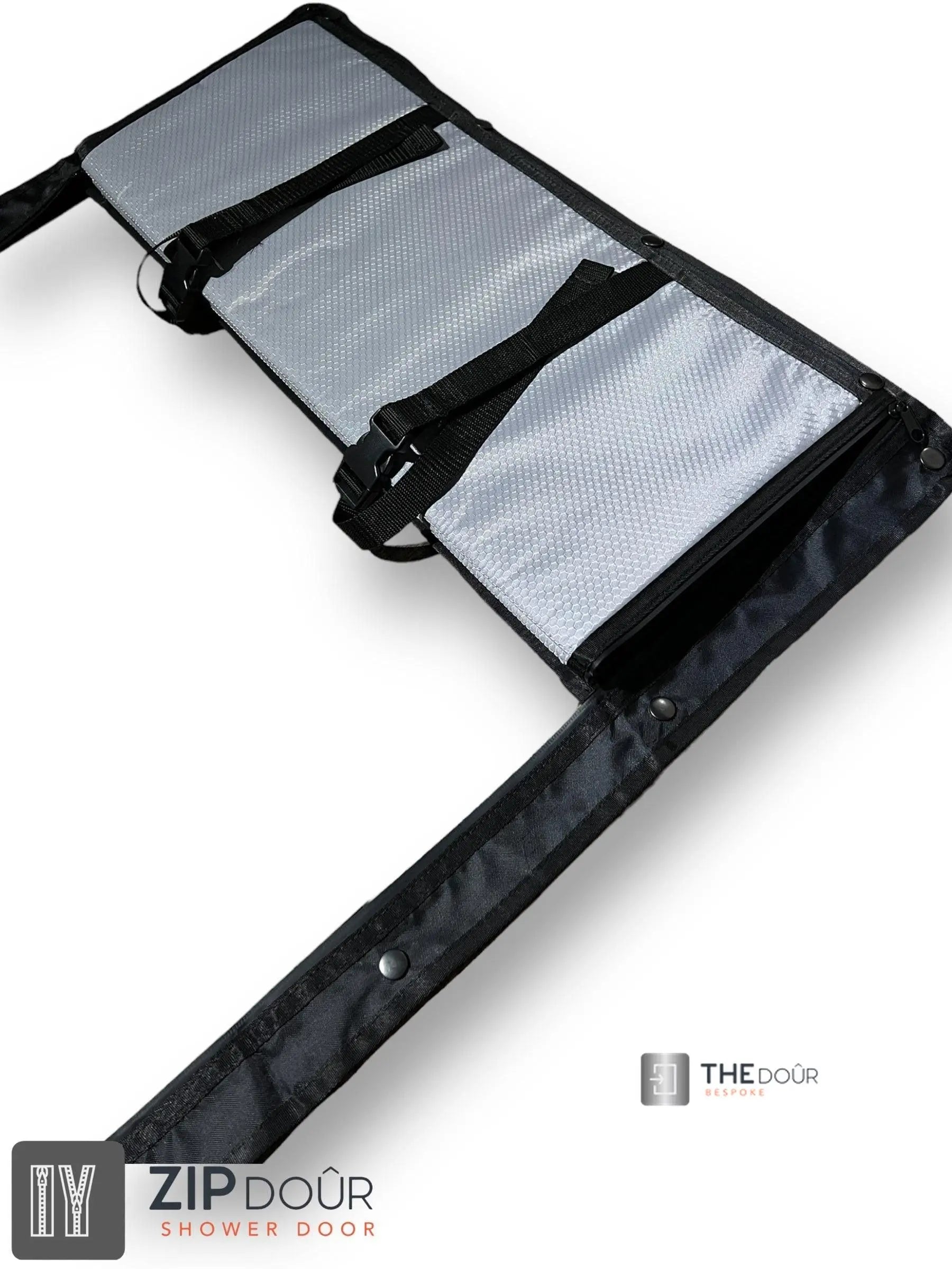 ZIPdoûr Shower Door 4x4 Camper Van / RV - Double Insulated Zip Close in Various Sizes ZIPdoûr