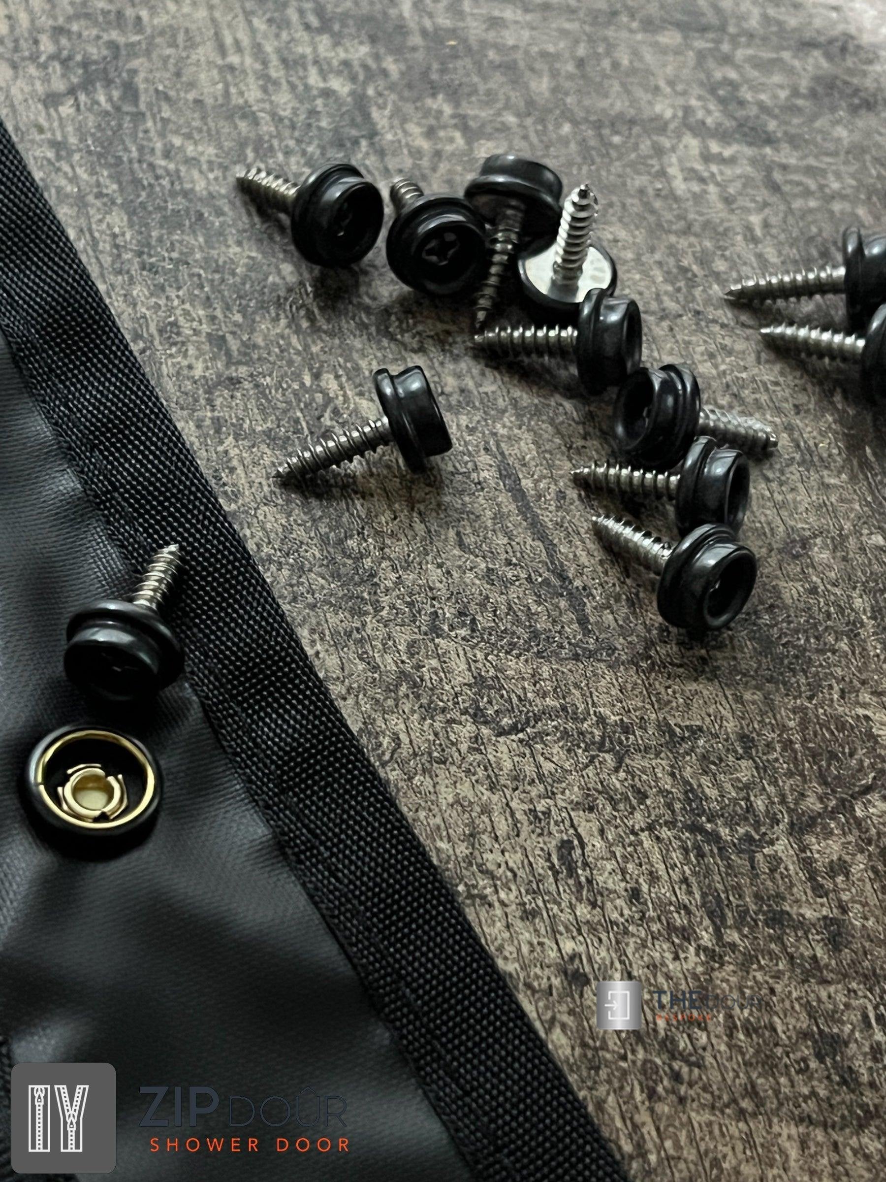 ZIPdoûr Shower Door 4x4 Camper Van / RV - Double Insulated Zip Close in Various Sizes