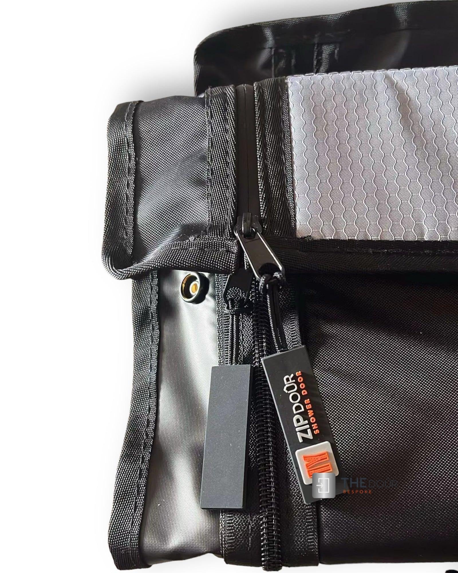 ZIPdoûr Shower Door 4x4 Camper Van / RV - Double Insulated Zip Close in Various Sizes