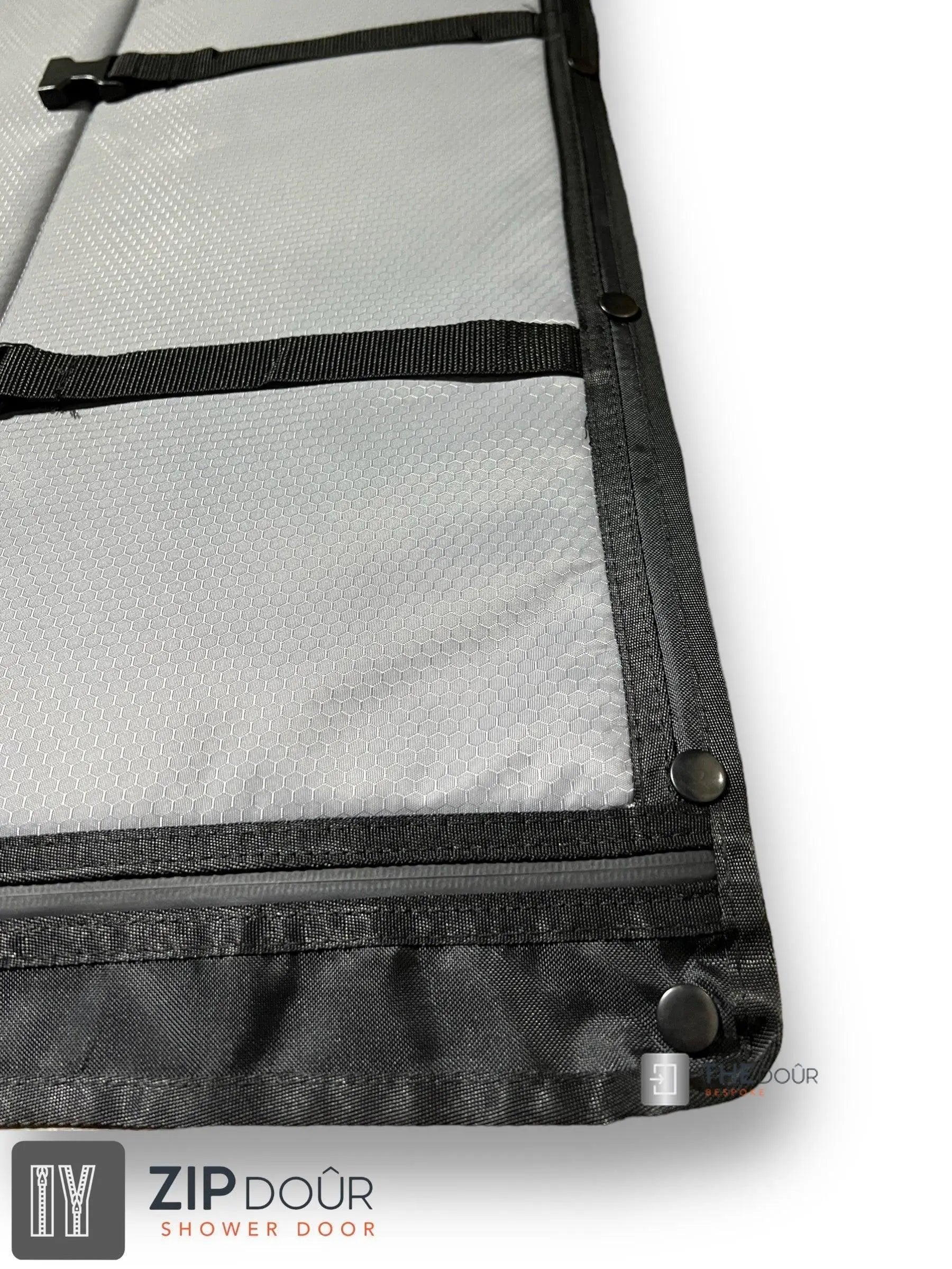 ZIPdoûr Shower Door 4x4 Camper Van / RV - Double Insulated Zip Close in Various Sizes ZIPdoûr