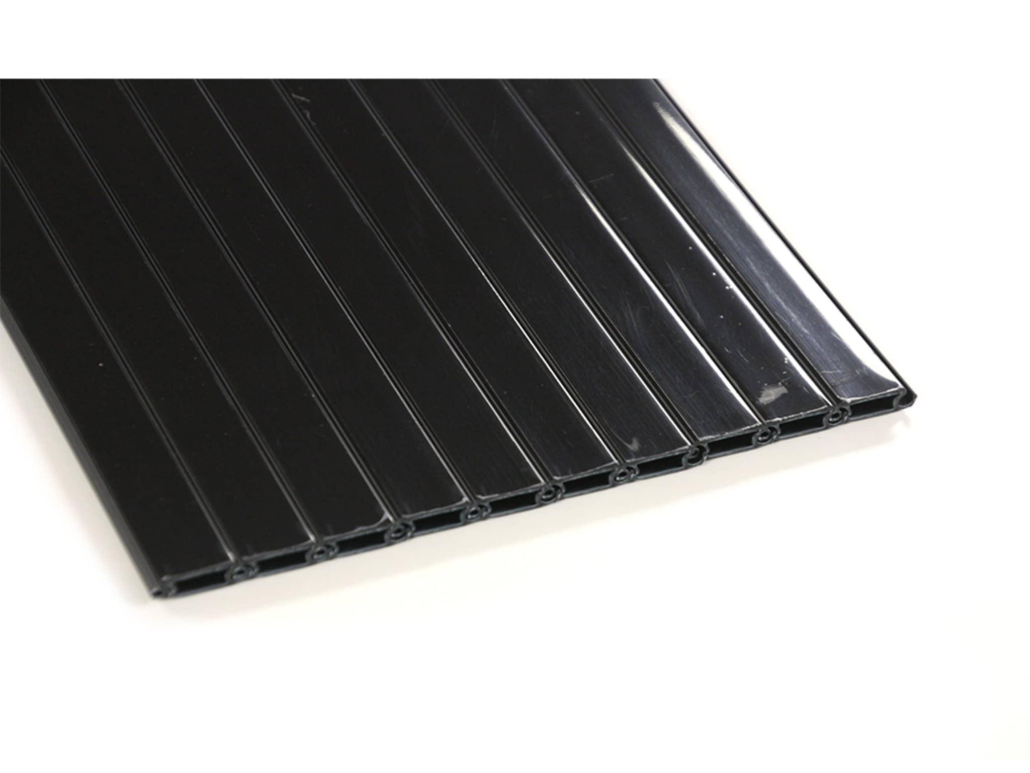 Tambour Door 1 x 1000mm x 20mm x 8mm Slat – High Gloss Black or Silver - TAMdoûr Universal