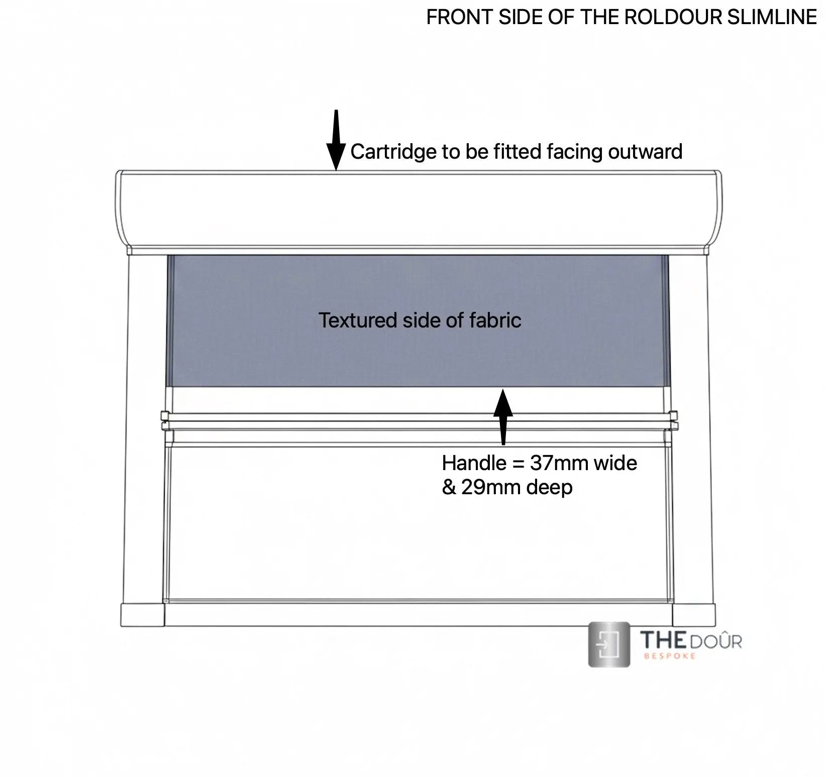 ROLdour Slimline Vertical 400mm up to 1500mm Wide x 400mm up to 1000mm tall, Retractable Roller Blackout or Mosquito Net Blinds Custom Made to Measure THEdoûr Bespoke