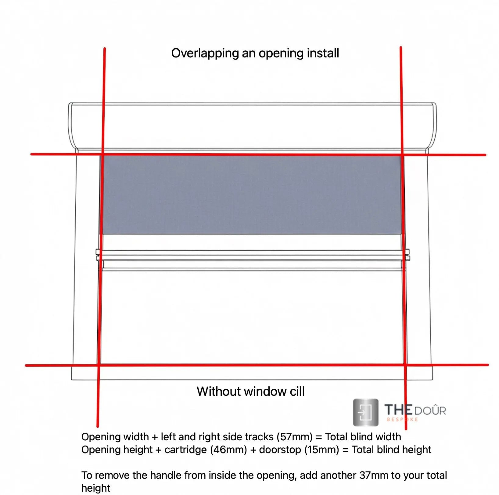ROLdour Slimline Vertical 400mm up to 1500mm Wide x 400mm up to 1000mm tall, Retractable Roller Blackout or Mosquito Net Blinds Custom Made to Measure THEdoûr Bespoke