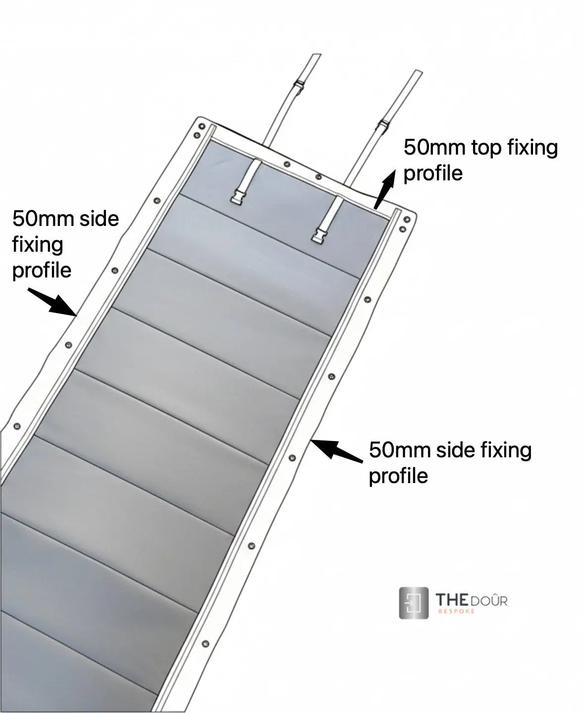ZIPdoûr Shower Door 4x4 Camper Van / RV - Double Insulated Zip Close in Various Sizes ZIPdoûr