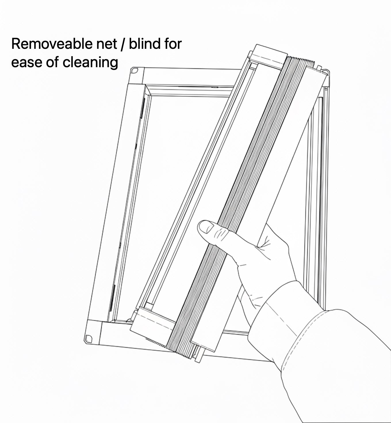 WINdoûr DUO Made to Measure Honeycomb Insulation Complete Blackout Blind & or Net up to 999mm Tall x up to 999mm Wide
