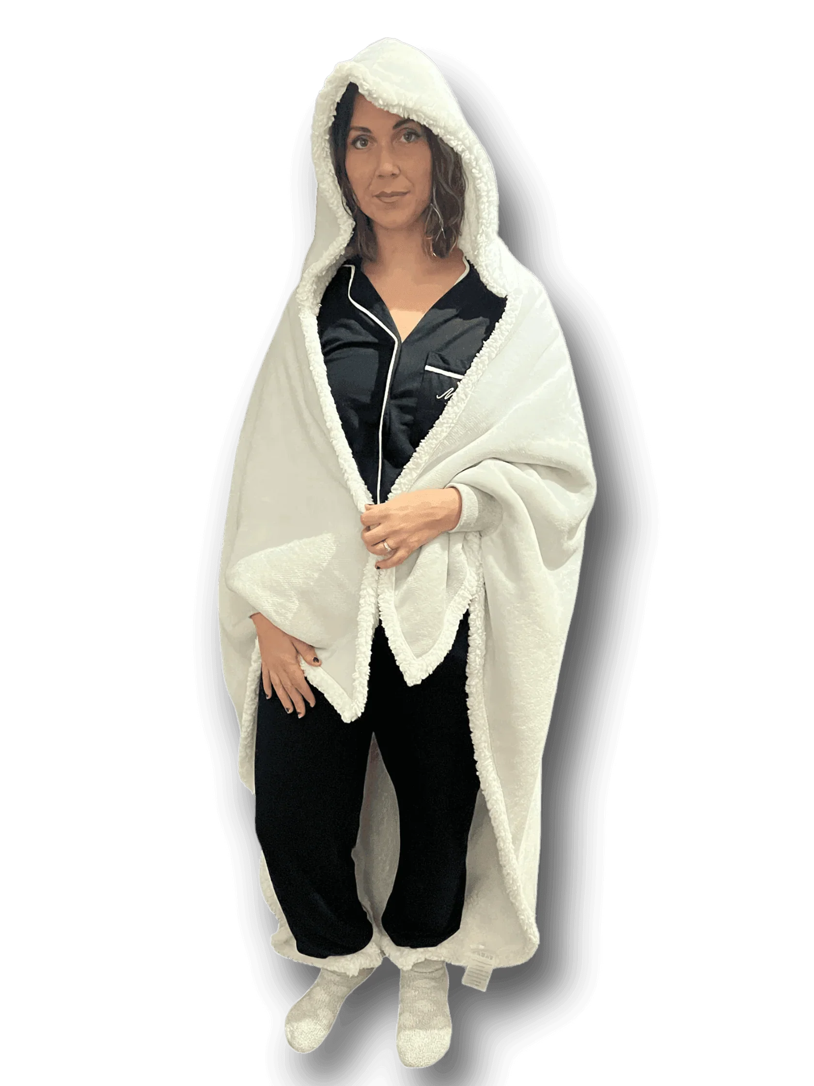 CwtchCape Camper Sherpa Fleece Hoodie Walkie Blanket Adult 1 size fits all - 4 Colours
