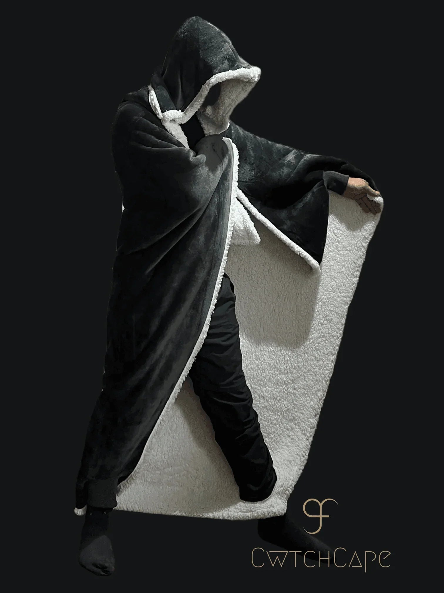 CwtchCape Camper Sherpa Fleece Hoodie Walkie Blanket Adult 1 size fits all - 4 Colours